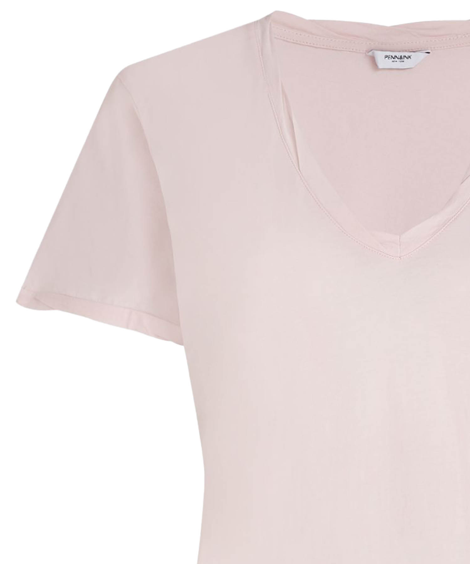 Penn and Ink leichtes Shirt mit V-Ausschnitt aus Baumwolle