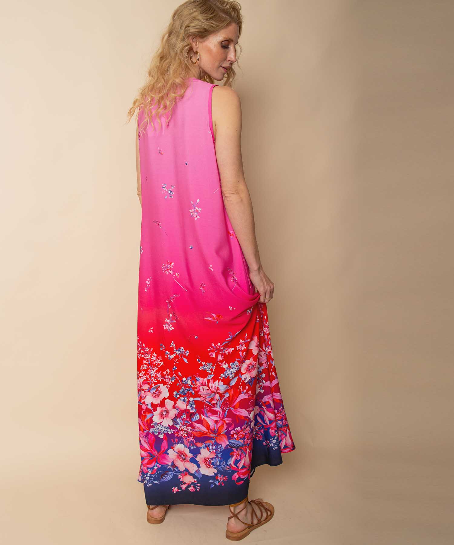 Emily van den Bergh Langes Viskosekleid mit Multi Flower Print | Modehaus Wörmann