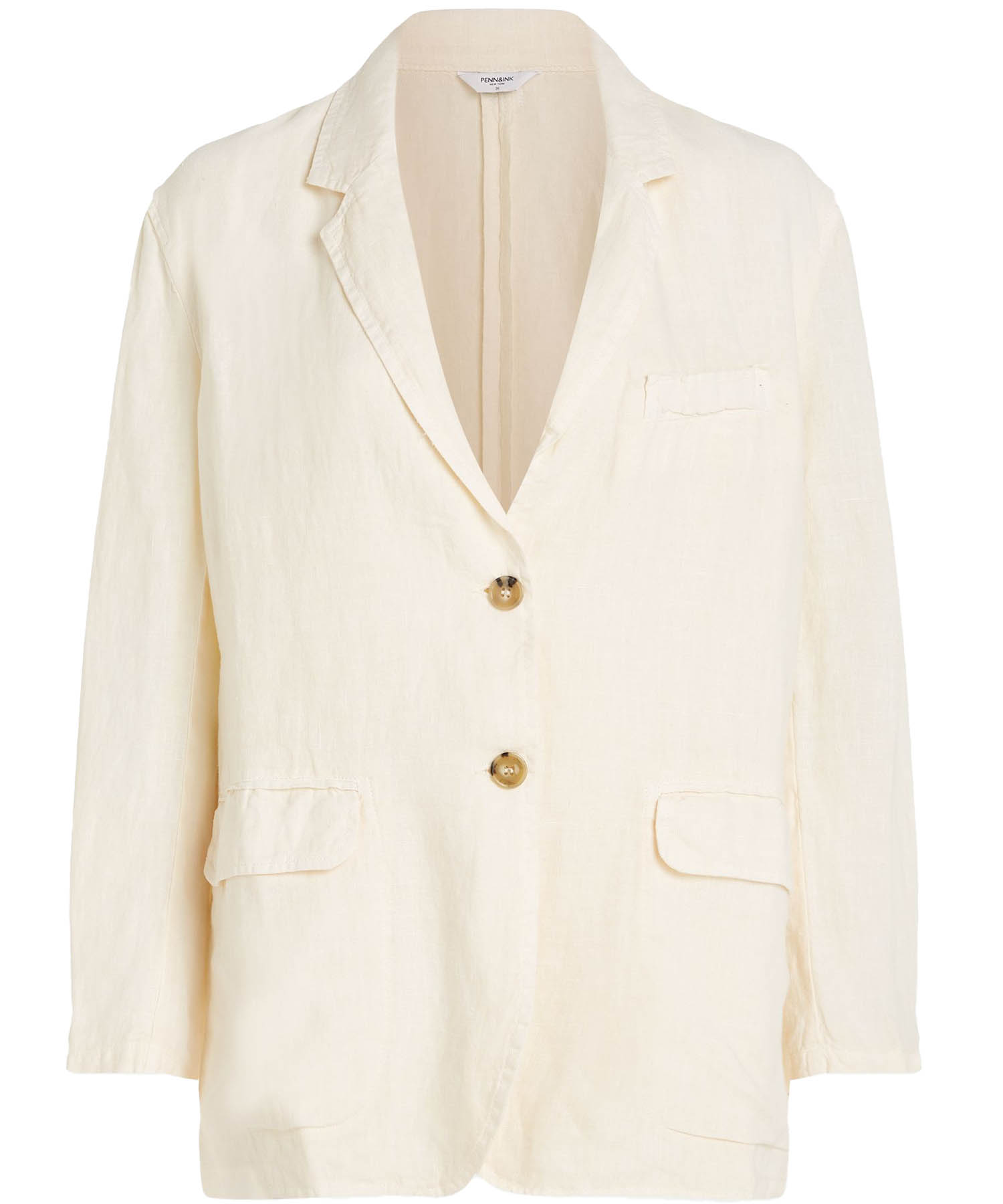 PENN&INK N.Y Blazer in naturel aus reinem Leinen - oversized