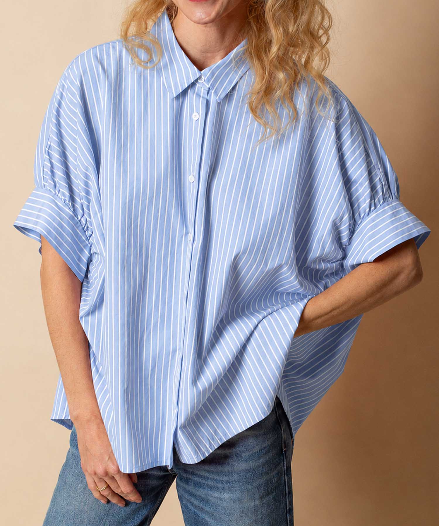 Emily van den Bergh Oversize Bluse aus reiner Baumwolle im Streifenmuster | Modehaus Wörmann