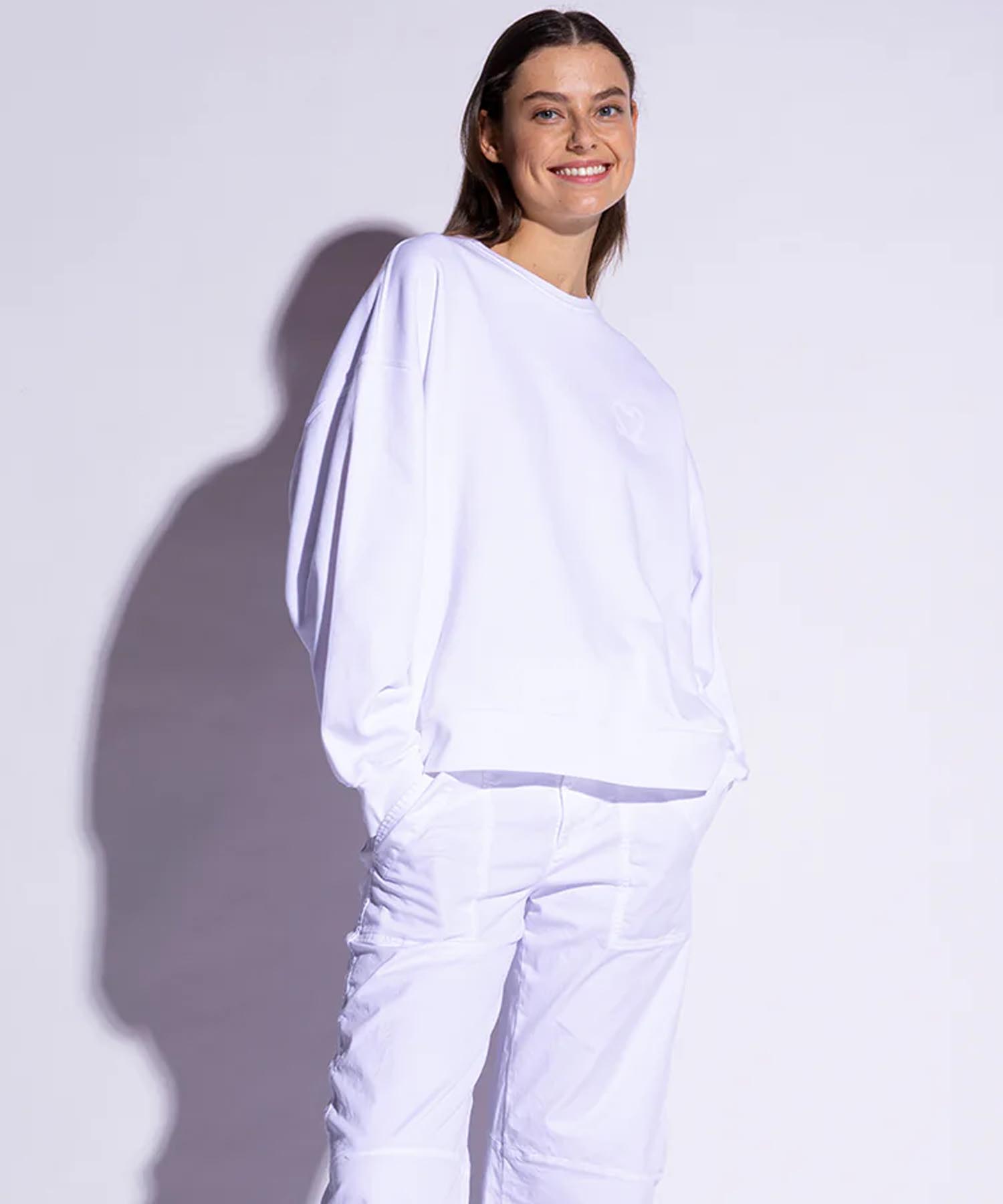 You Too Sweatshirt Tessa aus Baumwolle in weiss