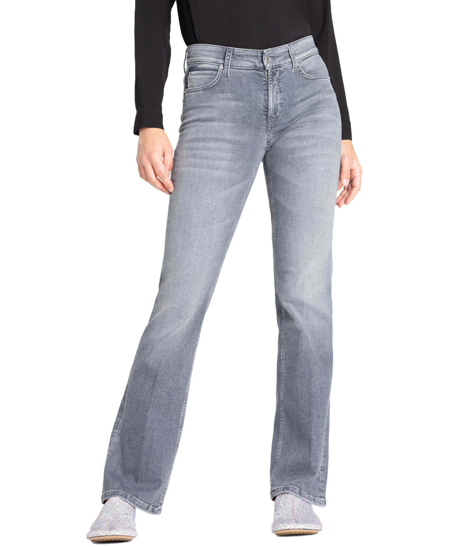 Cambio ausgestellte Jeans Paris flared in grau