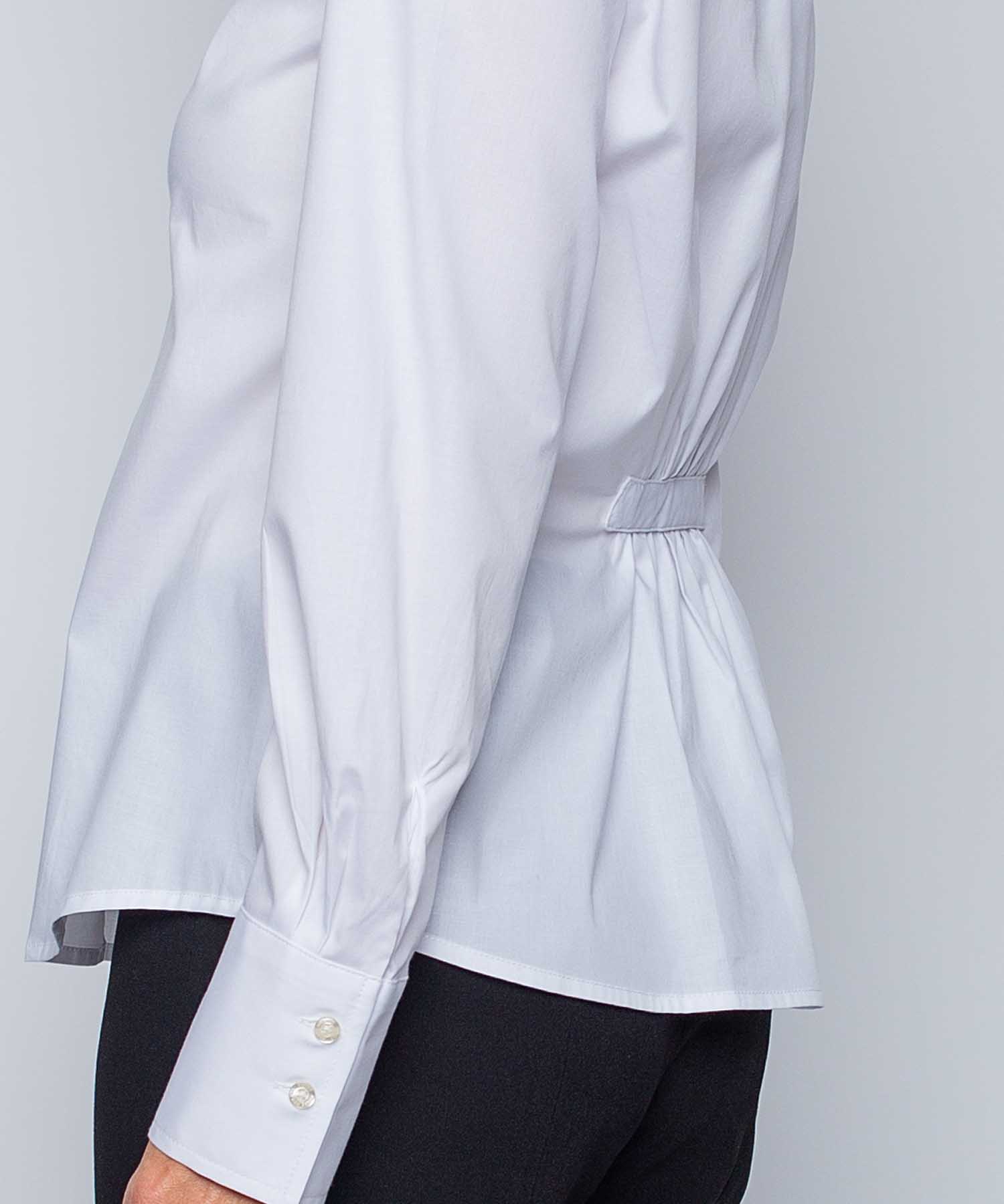 Emily van den Bergh Hemdbluse in weiss aus Baumwollstretch