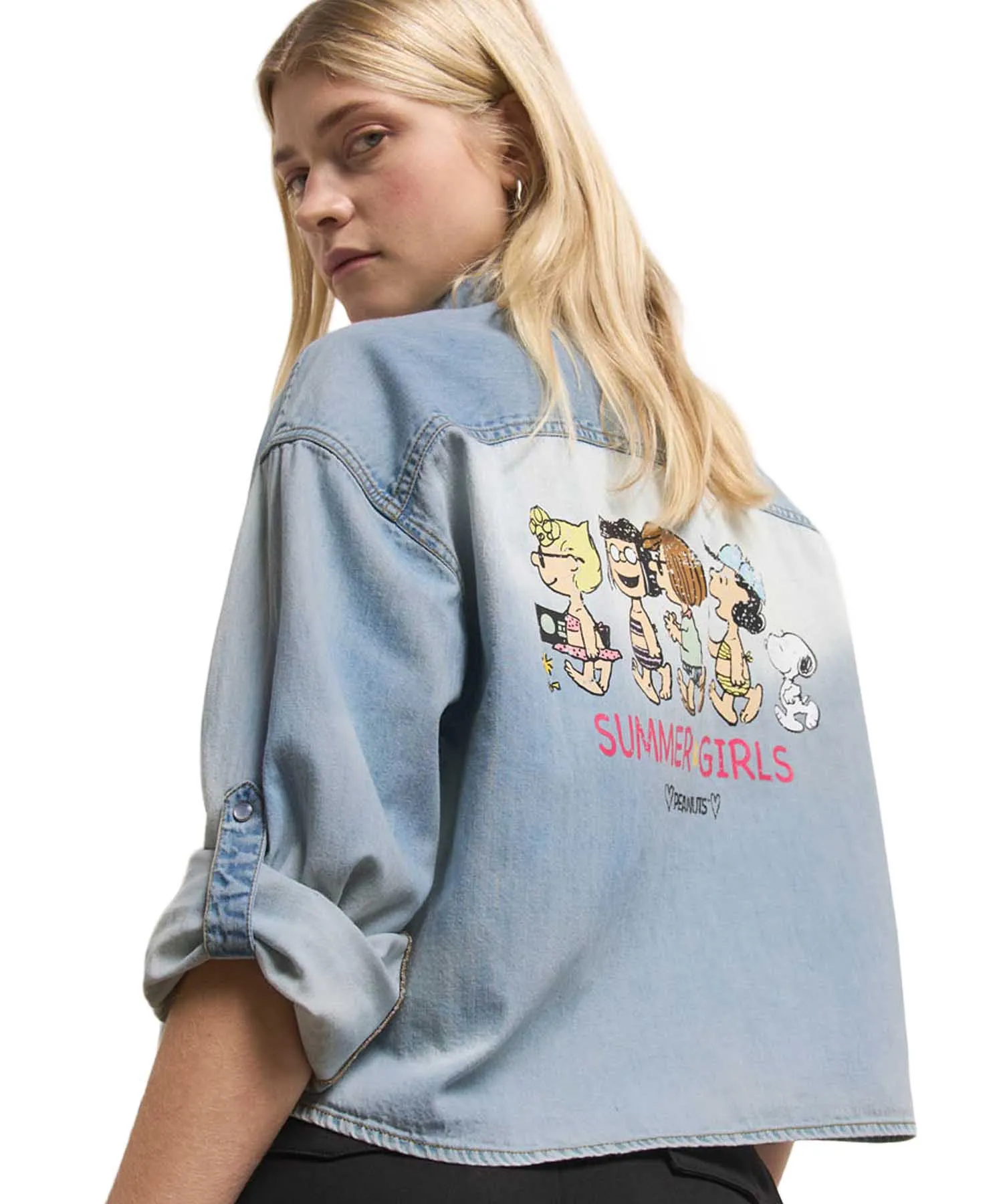 Princess Goes Hollywood kurzes Jeanshemd mit ikonischem Peanuts Print