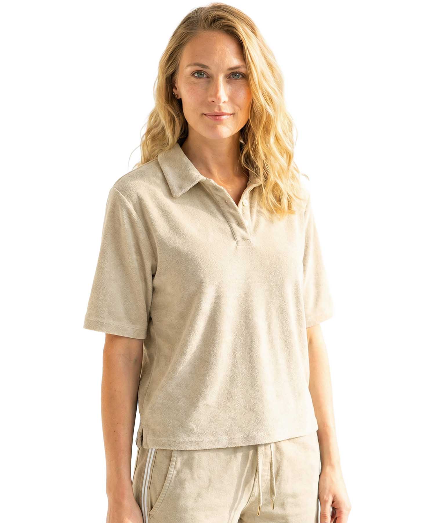 You Too Poloshirt Emma aus Frottier in Sand | Modehaus Wörmann