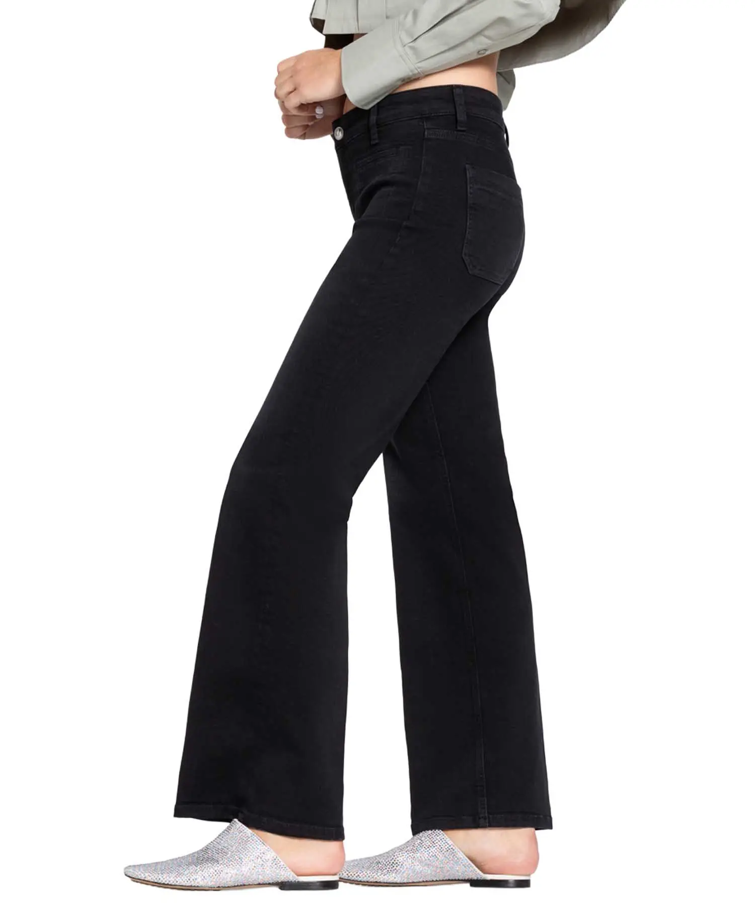 Cambio Jeans Tess  | Schwarz | Wide-Fit | 33 Inch