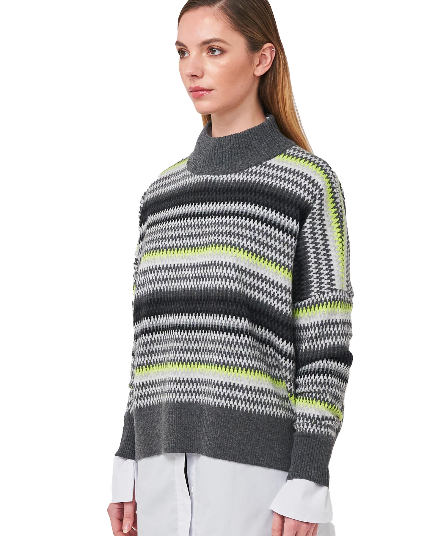 Streifenpullover aus reinem Cashmere von Brodie