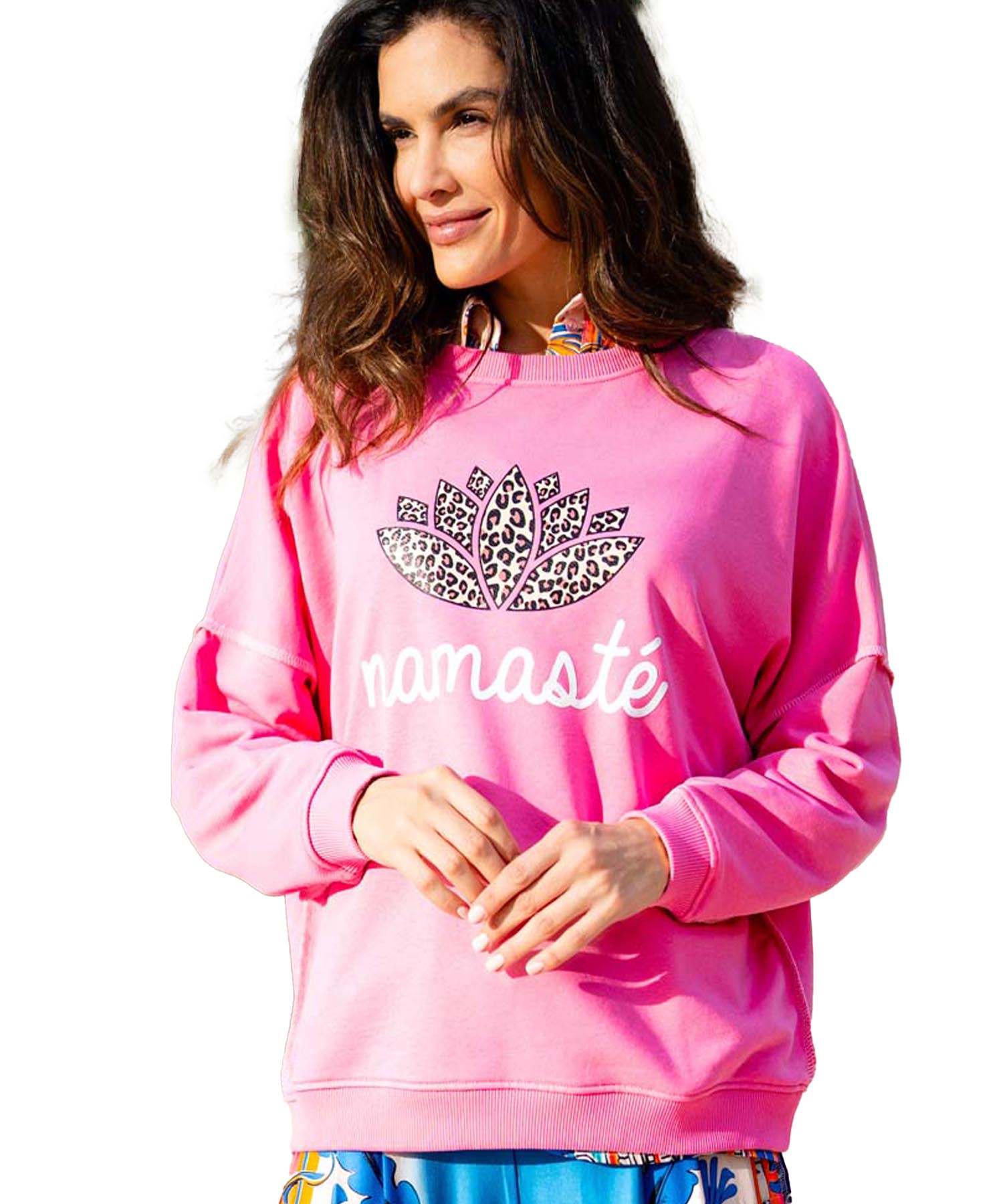 Miss Goodlife Sweat Namasté Leo in flash rosé