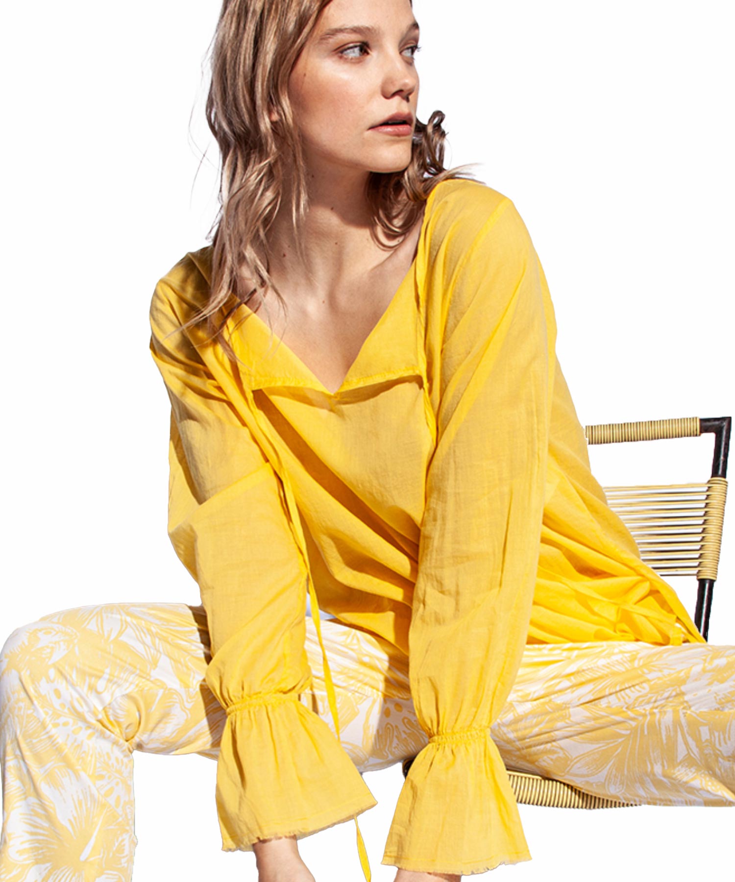 Funky Staff Bluse La Palma in gelb