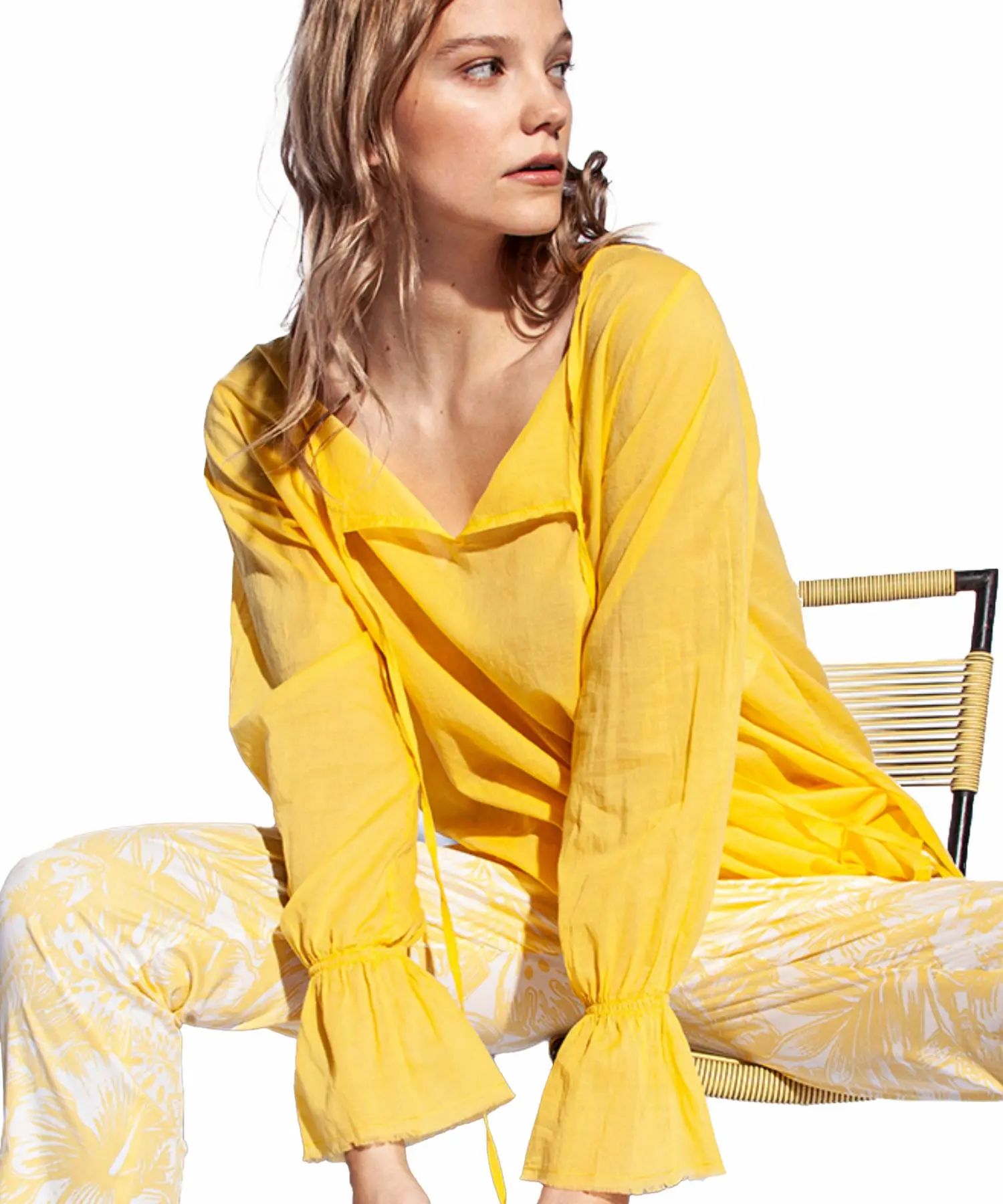 Funky Staff Bluse La Palma in gelb