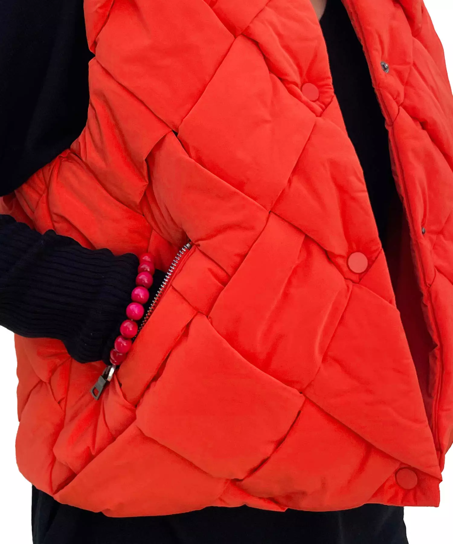 Blonde No. 8 kuze Weste in Flechtoptik in orange