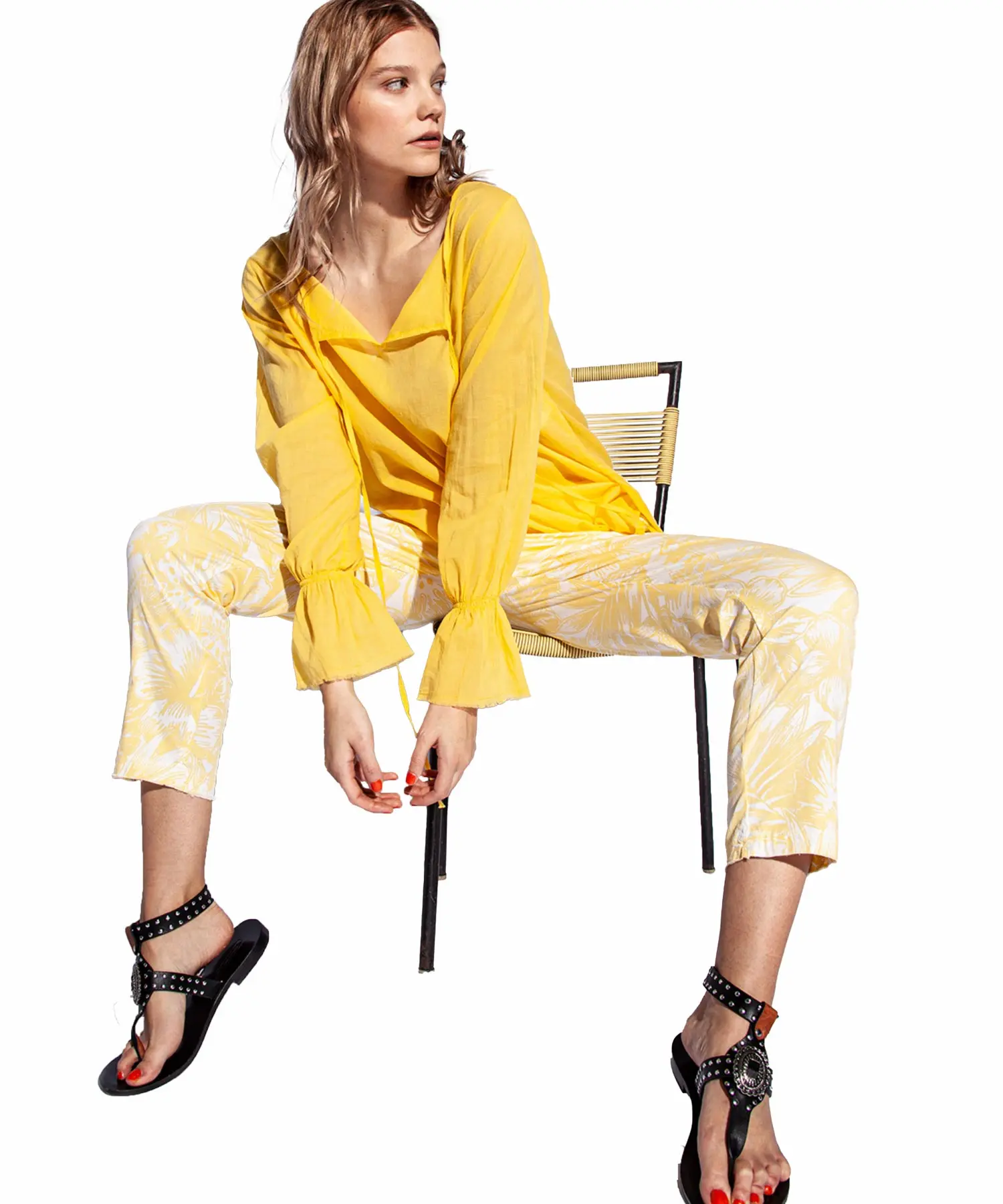 Funky Staff Bluse La Palma in gelb