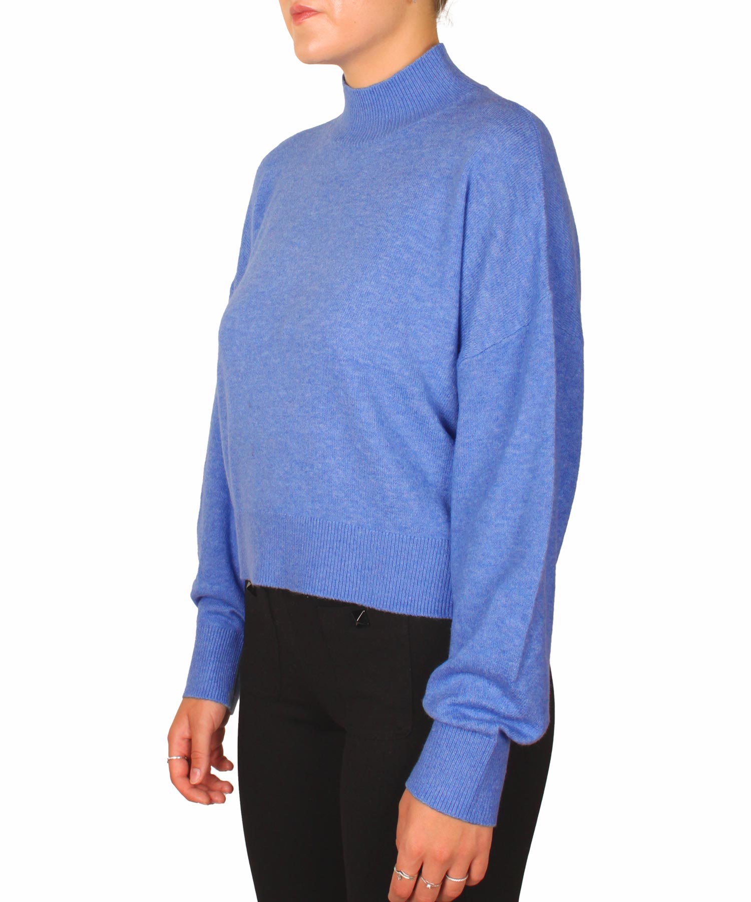 Penn and Ink kurzer und lässiger Pullover mit Stehkragen