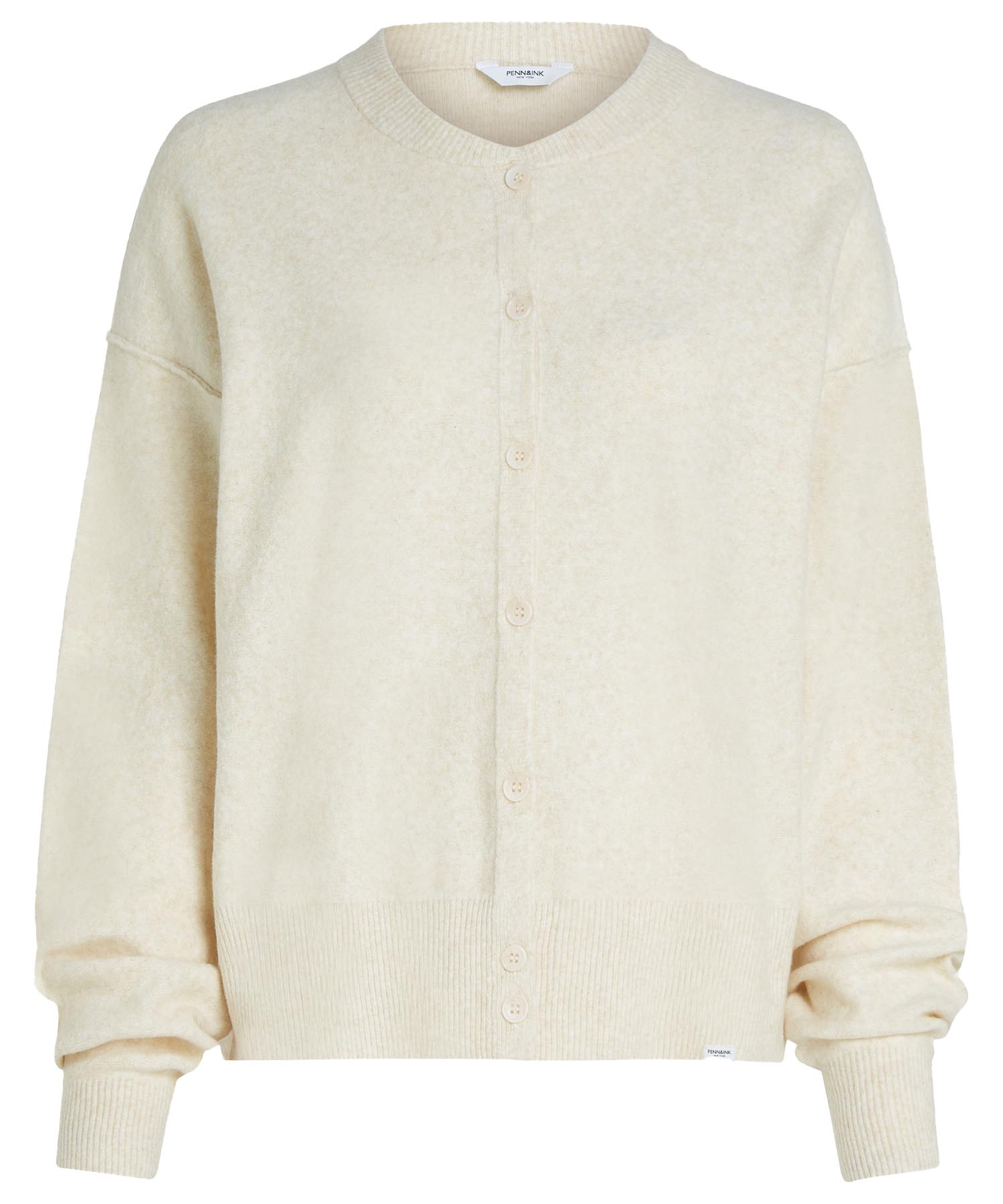 PENN&INK N.Y Cardigan aus flauschiger Baumwollmischung