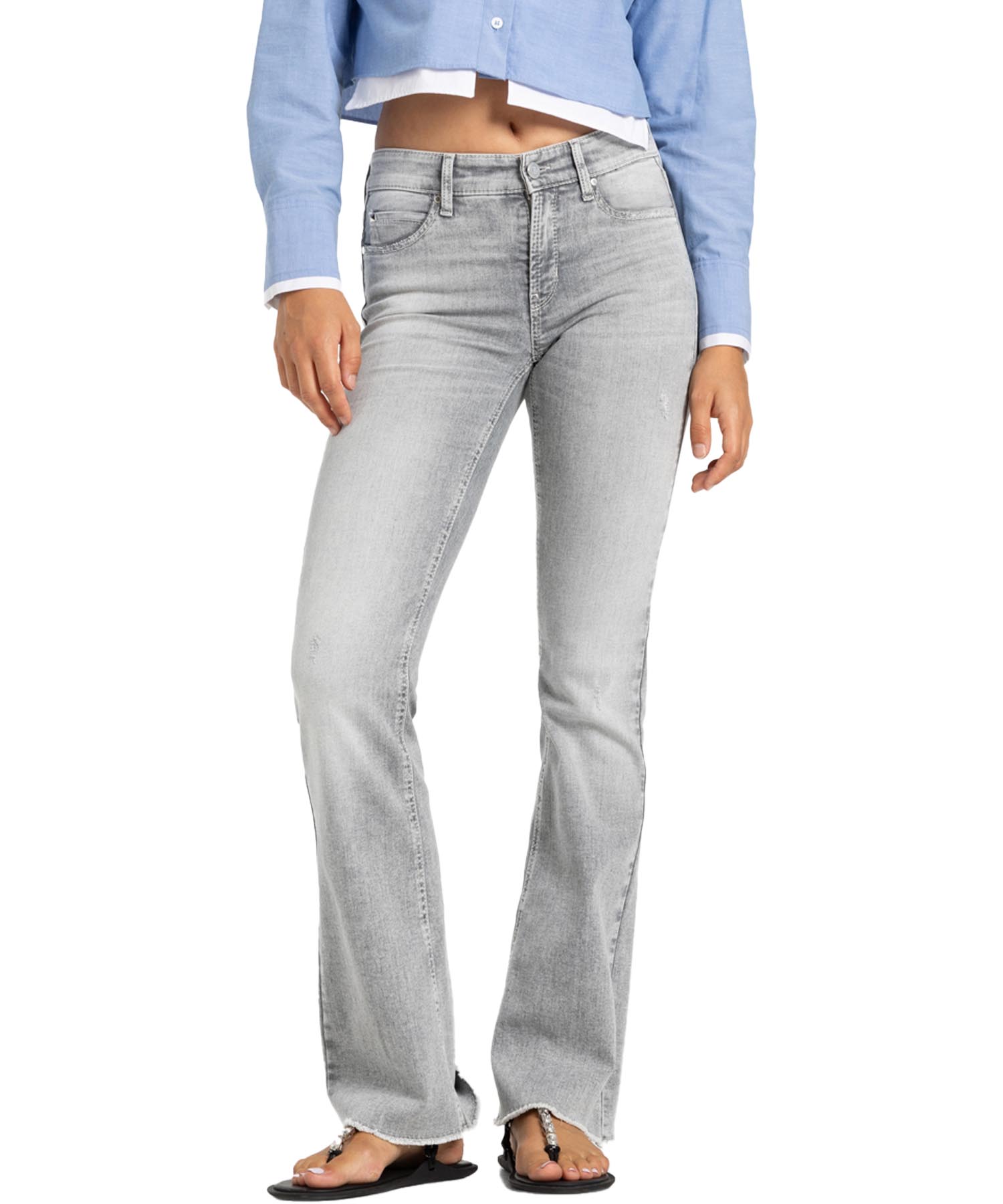 Cambio ausgestellte Jeans Paris flared in grau