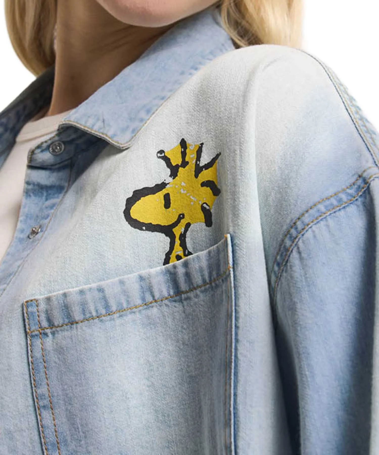 Princess Goes Hollywood kurzes Jeanshemd mit ikonischem Peanuts Print