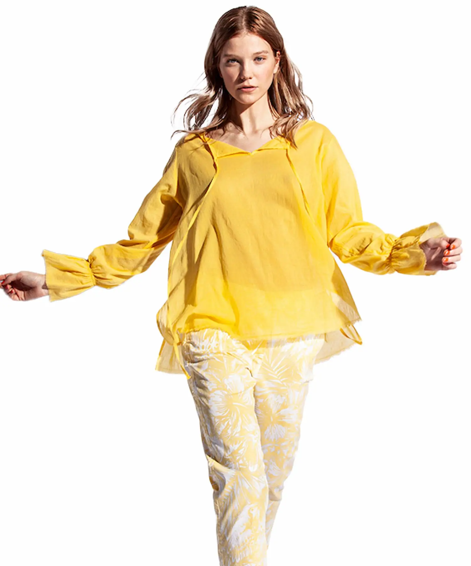 Funky Staff Bluse La Palma in gelb