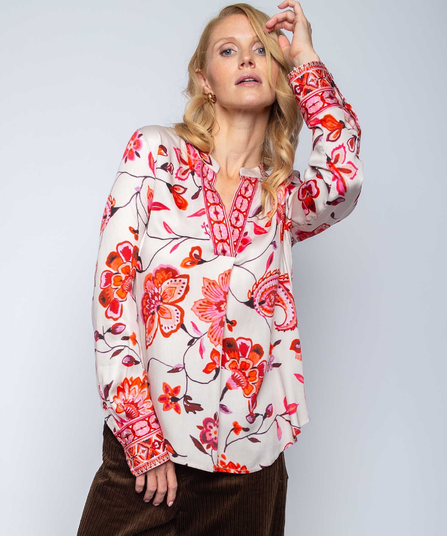 Emily van den Bergh Shirt-Bluse im Blumendruck