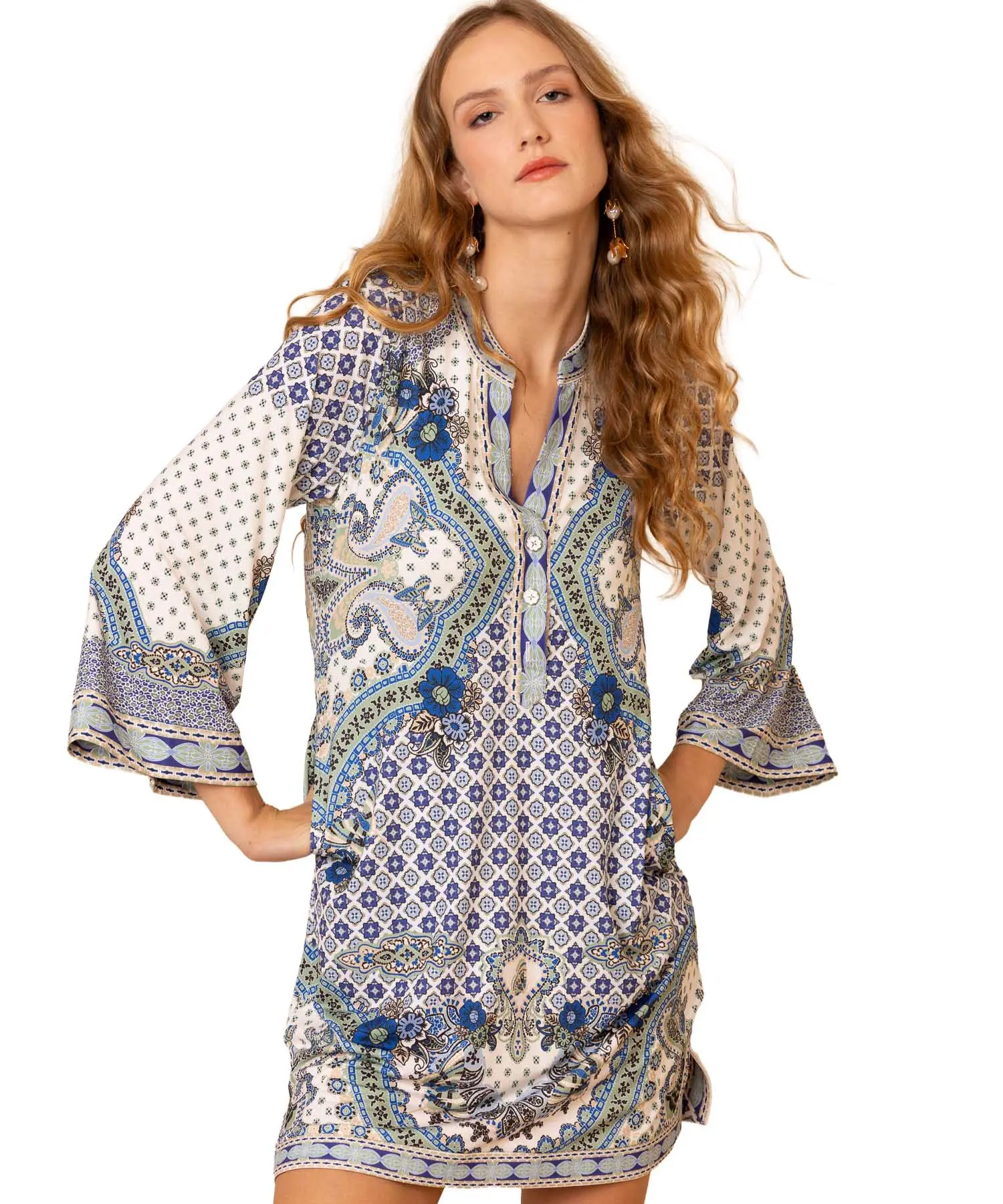 Hale Bob - Kleid  | Druck | Knopfleiste | 3/4-Arm