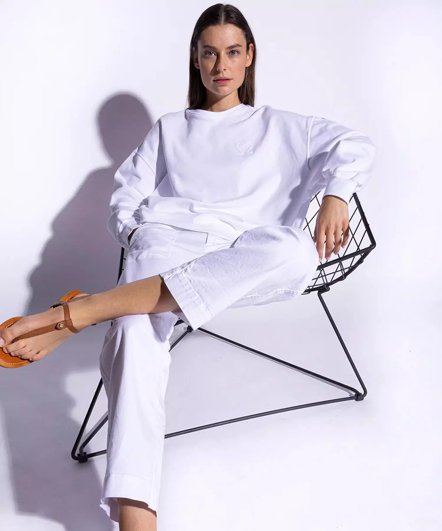 You Too Sweatshirt Tessa aus Baumwolle in weiss