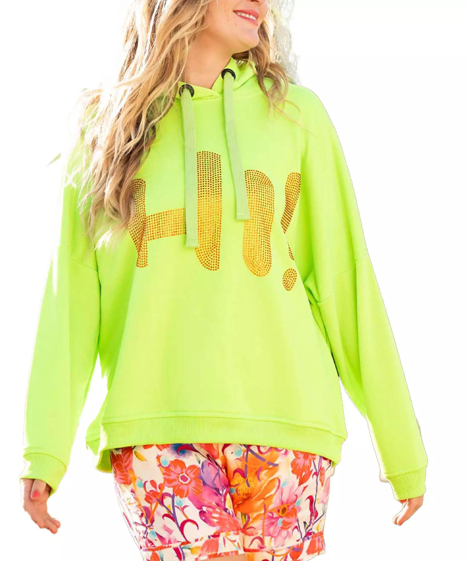 Miss Goodlife Hoodie Hi! Hi! in neon