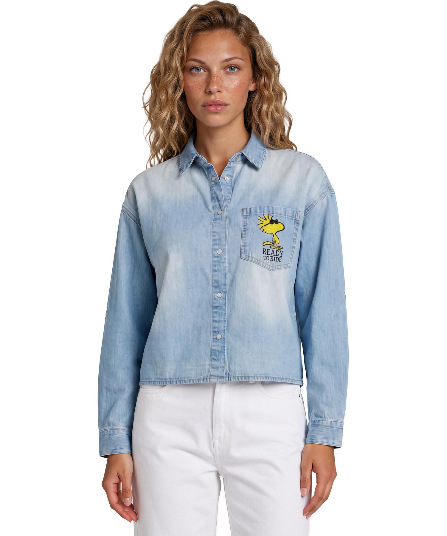 Princess goes Hollywood Jeansbluse mit Snoopy Motiv Born to be Wild