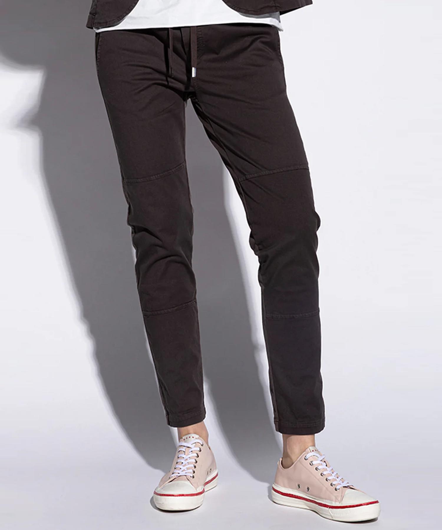 YOU TOO coole Hose im Materialmix in braun