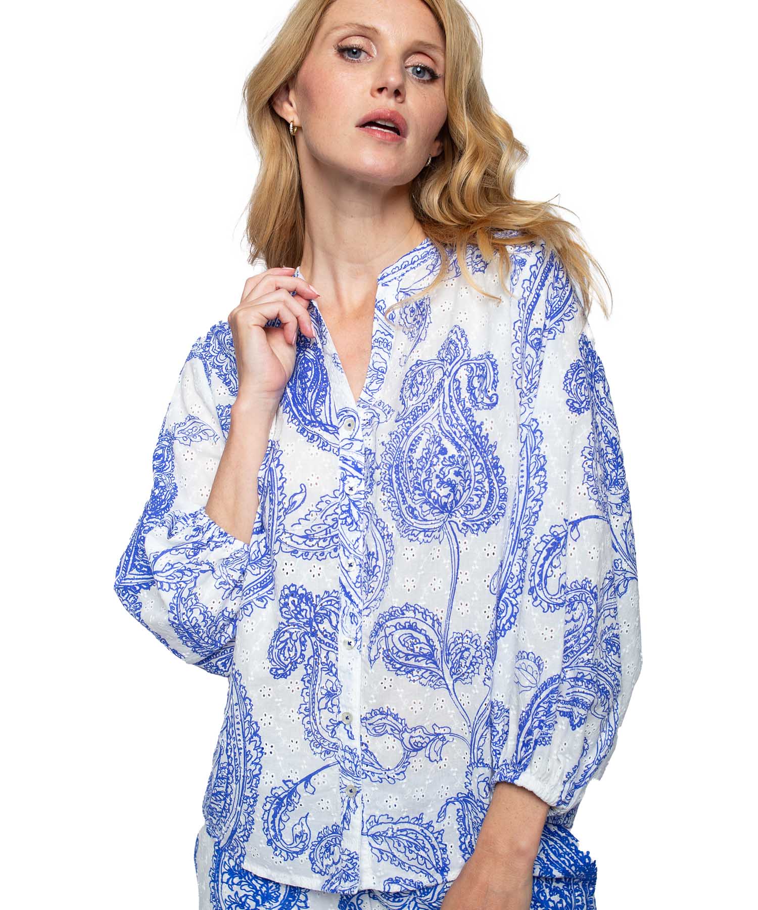 Emily van den Bergh Bluse mit Stickerei