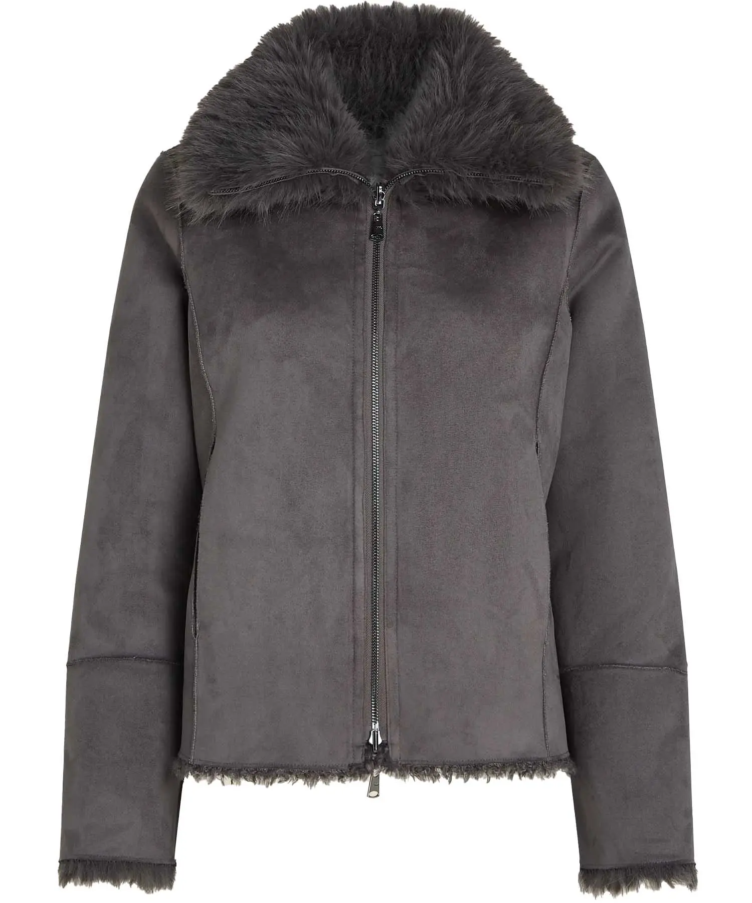 Beaumont Jacke aus Webpelz zum Wenden in dunkelgrau