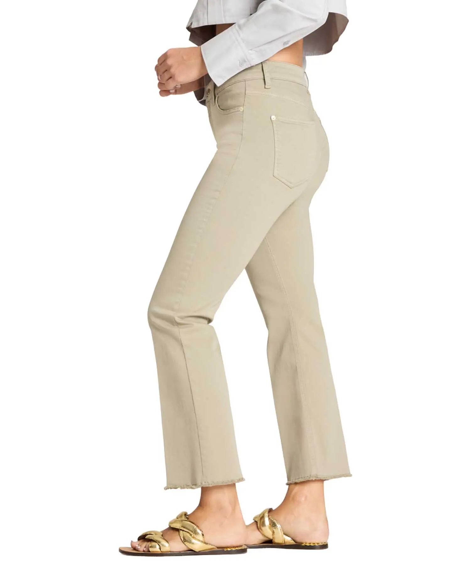 CAMBIO Hose Francesca – Baumwoll-Stretch – Oliv – Länge 28 Inch