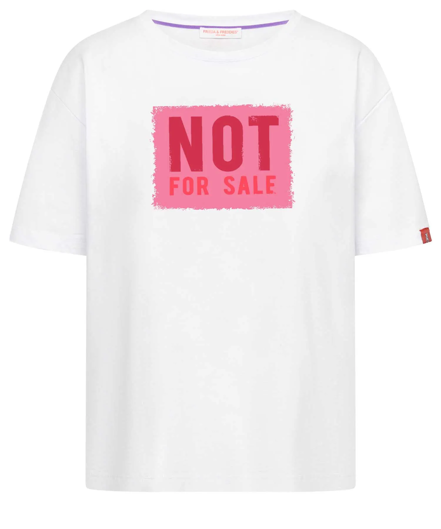 FRIEDA & FREDDIES T-Shirt „Not for Sale“ – Weiß mit pinkem Print