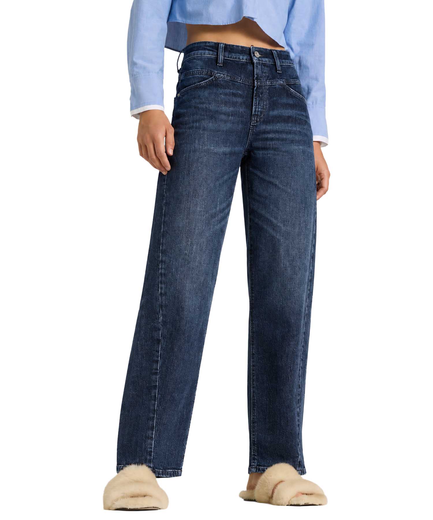 Cambio Jeans Ornella Barrel Fit in Blue Overdye | Modehaus Wörmann