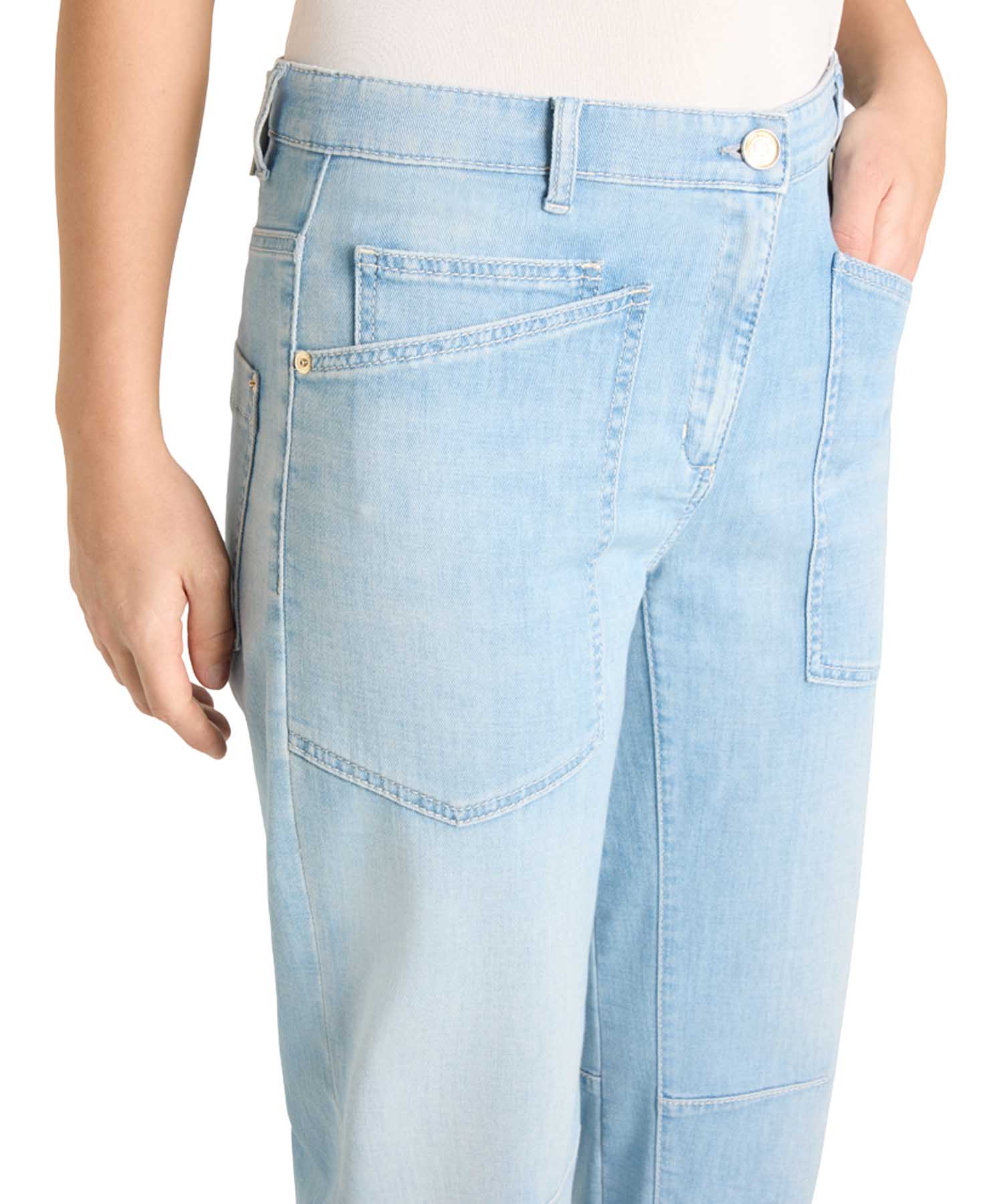 Cambio Barrel Jeans Ocean Cropped in Sunny Bleached | Modehaus Wörmann