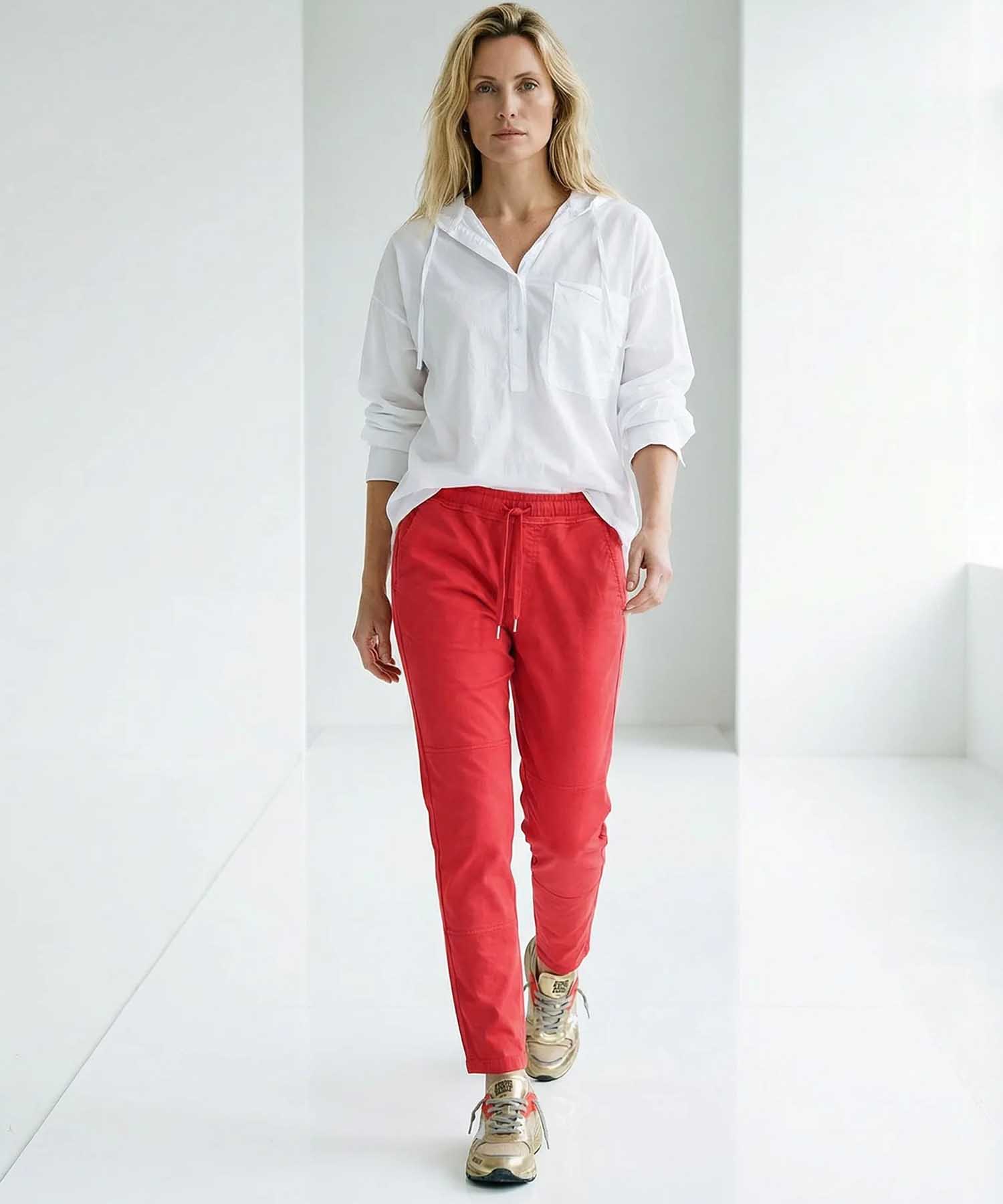 YOU TWO Pant Nobile Washed in Salsa Red | Modehaus Wörmann