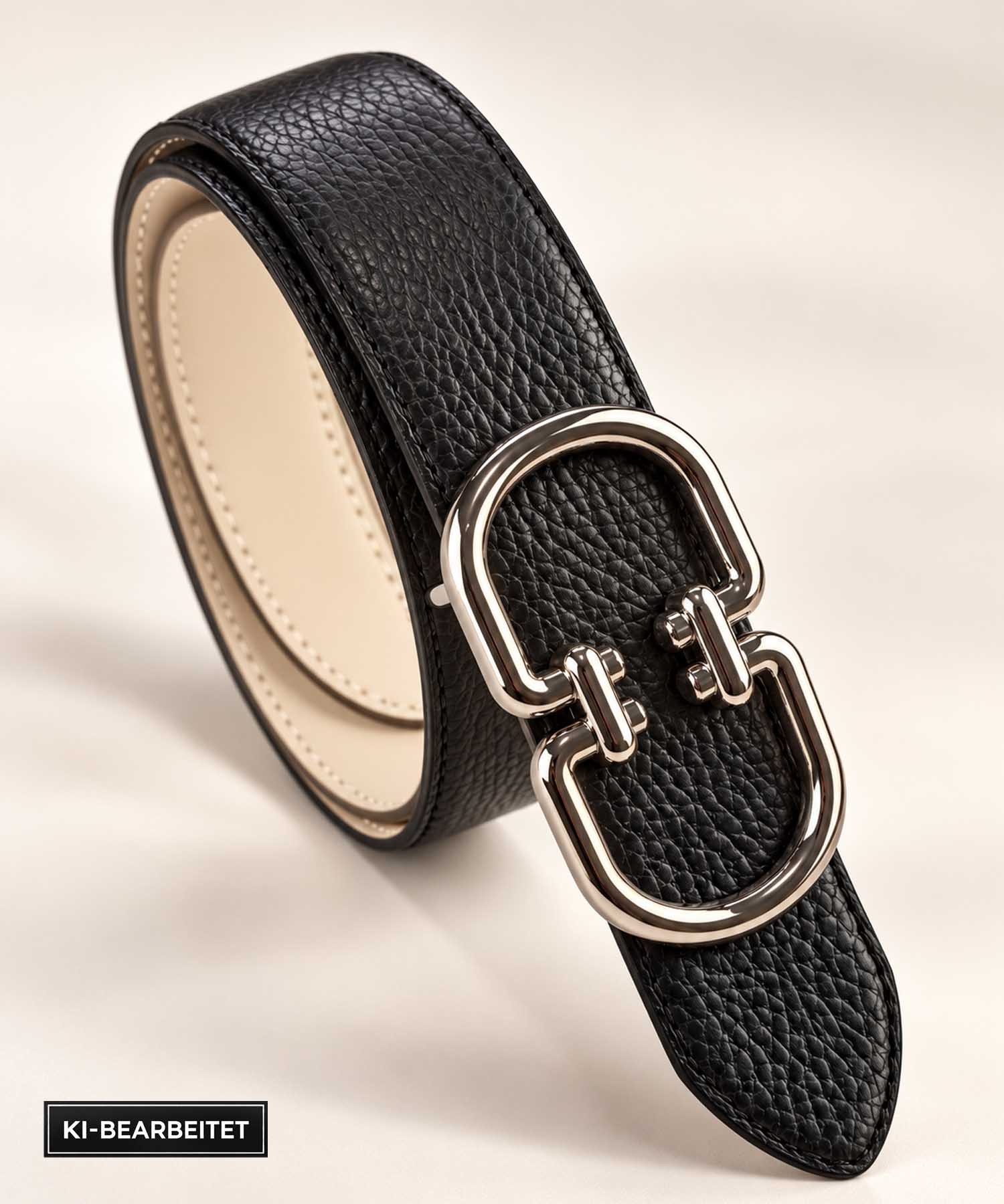 Ledergürtel aus Rindsleder 4 cm mit Doppelschließe | Modehaus Wörmann