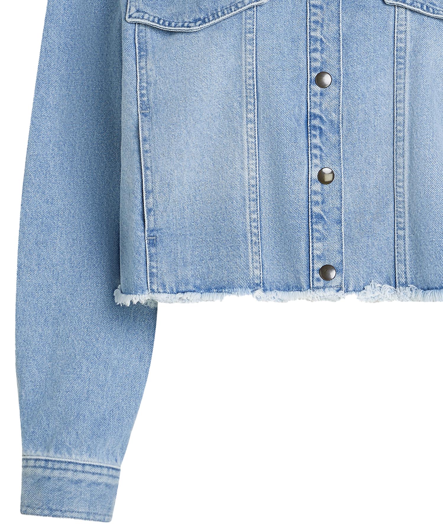 PENN&INK N.Y kurz und lässig geschnittene Jeansjacke