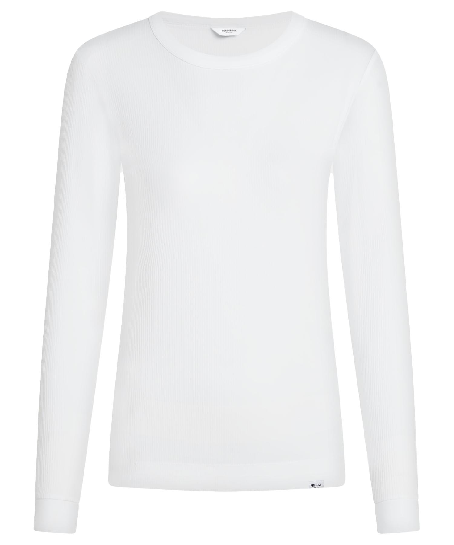 Penn and Ink Shirt mit langem Arm in weiss Penn and Ink Shirt mit langem Arm in weiss