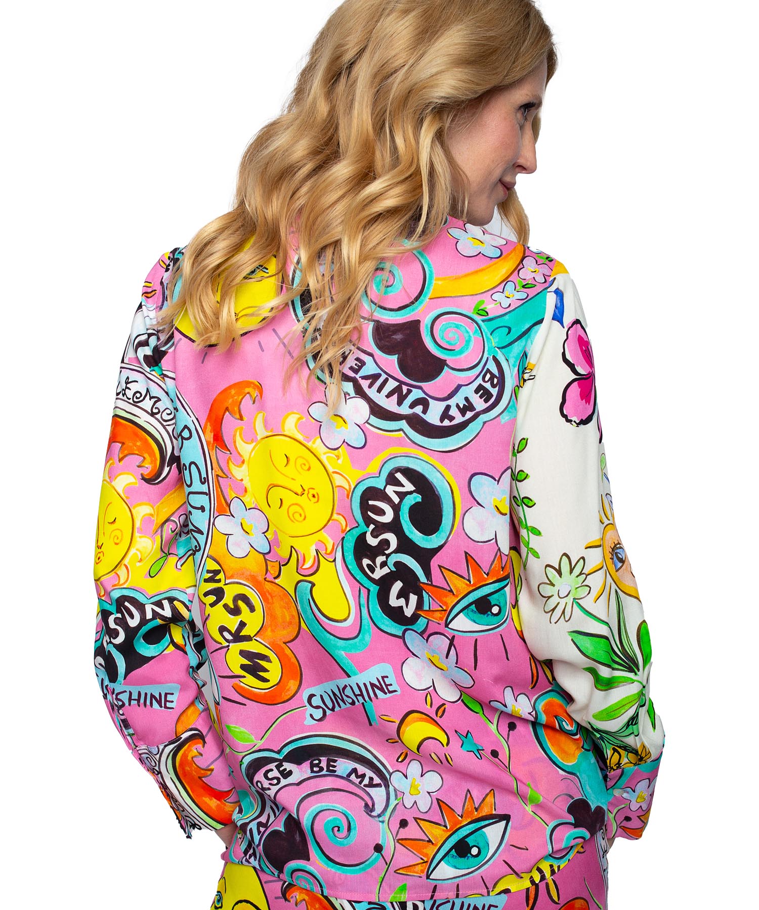 Emily van den Bergh Bluse im Pink Comic Mustermix