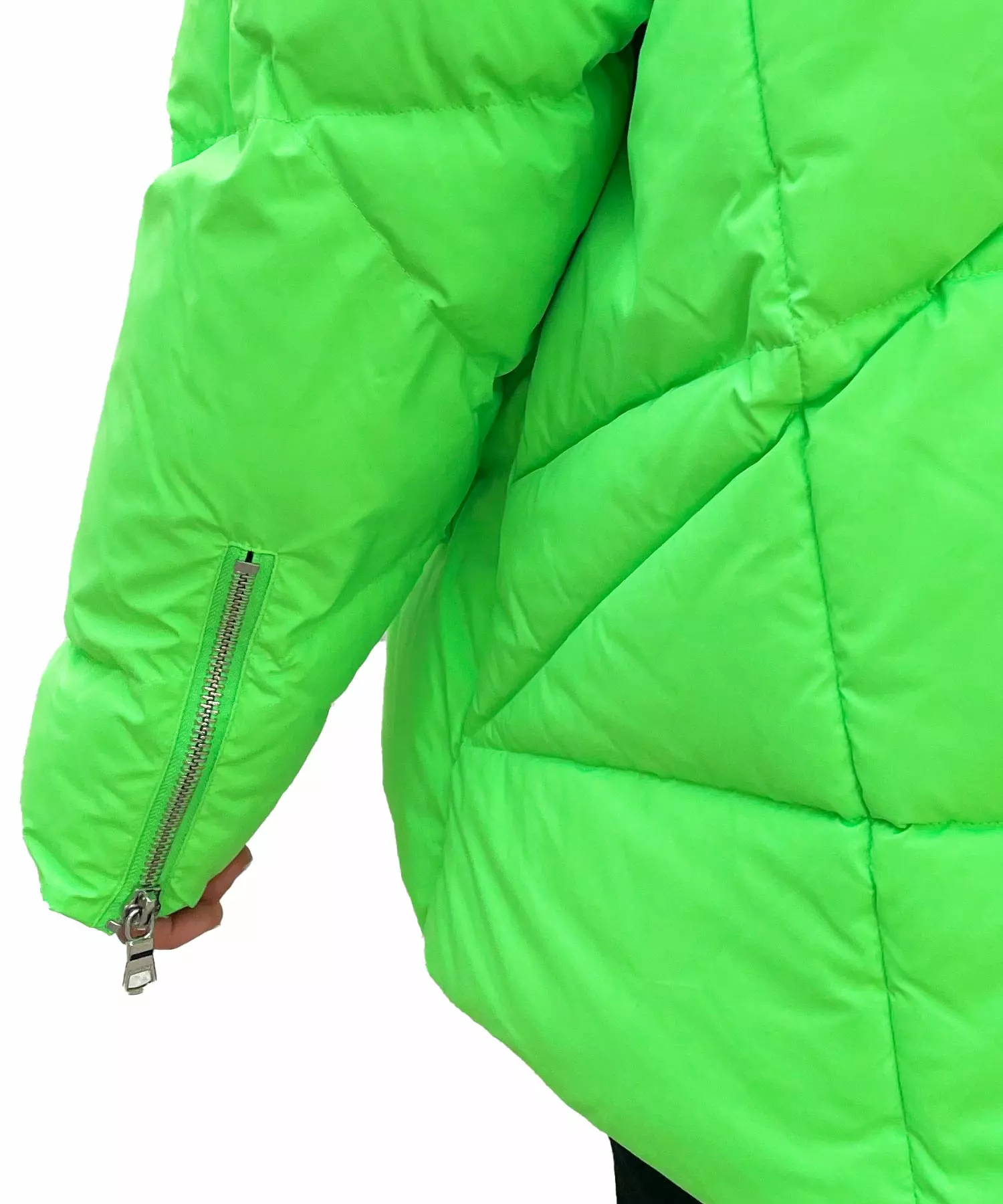 Blonde Jacke Mia in green neon