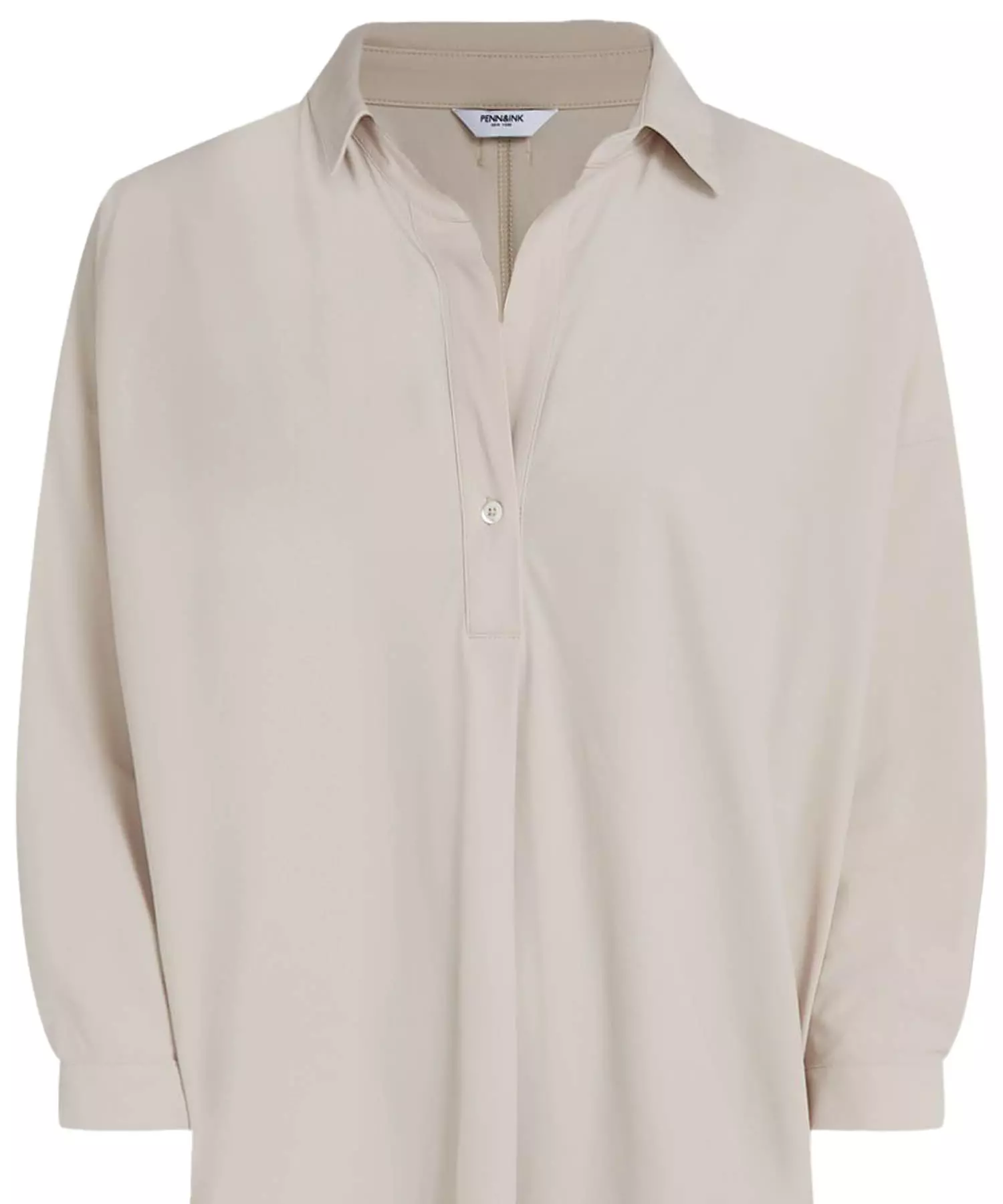 Penn and Ink Hemdblusen Kleid in beige