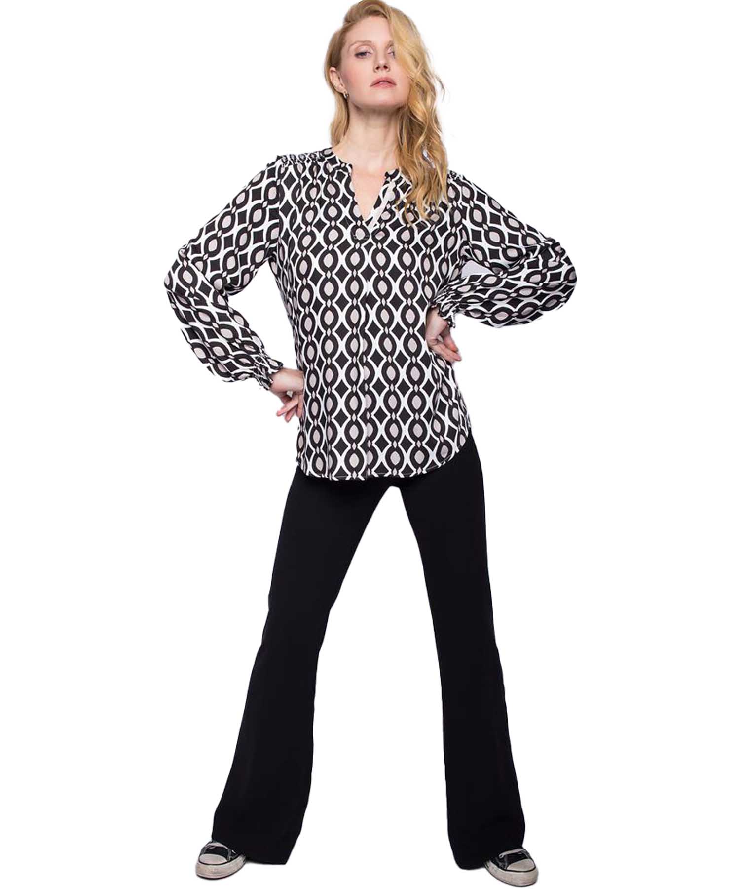 Emily van den Bergh Bluse im Ornament Print