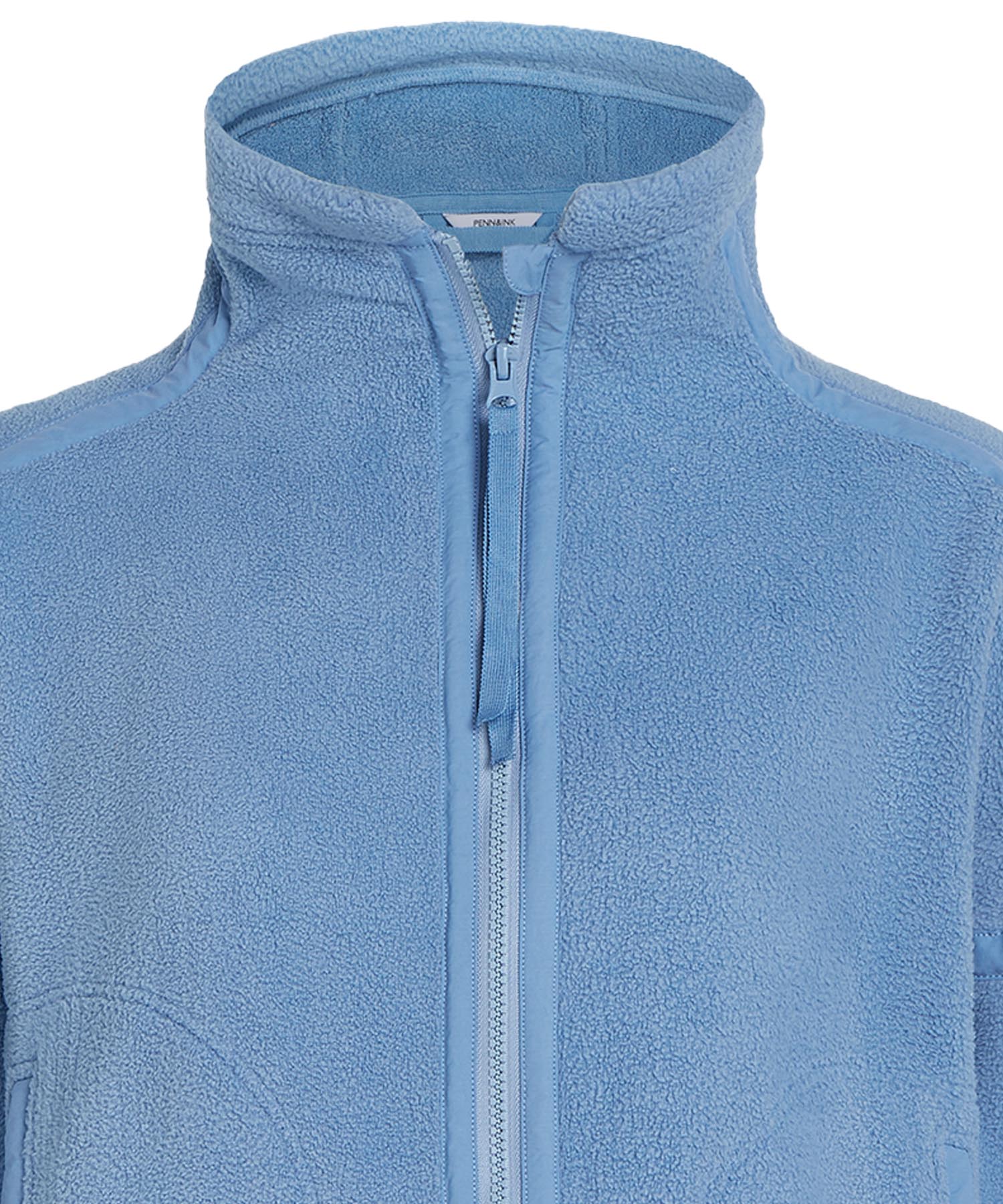 Penn and Ink kuschelige Sweatjacke aus Fleece in blue