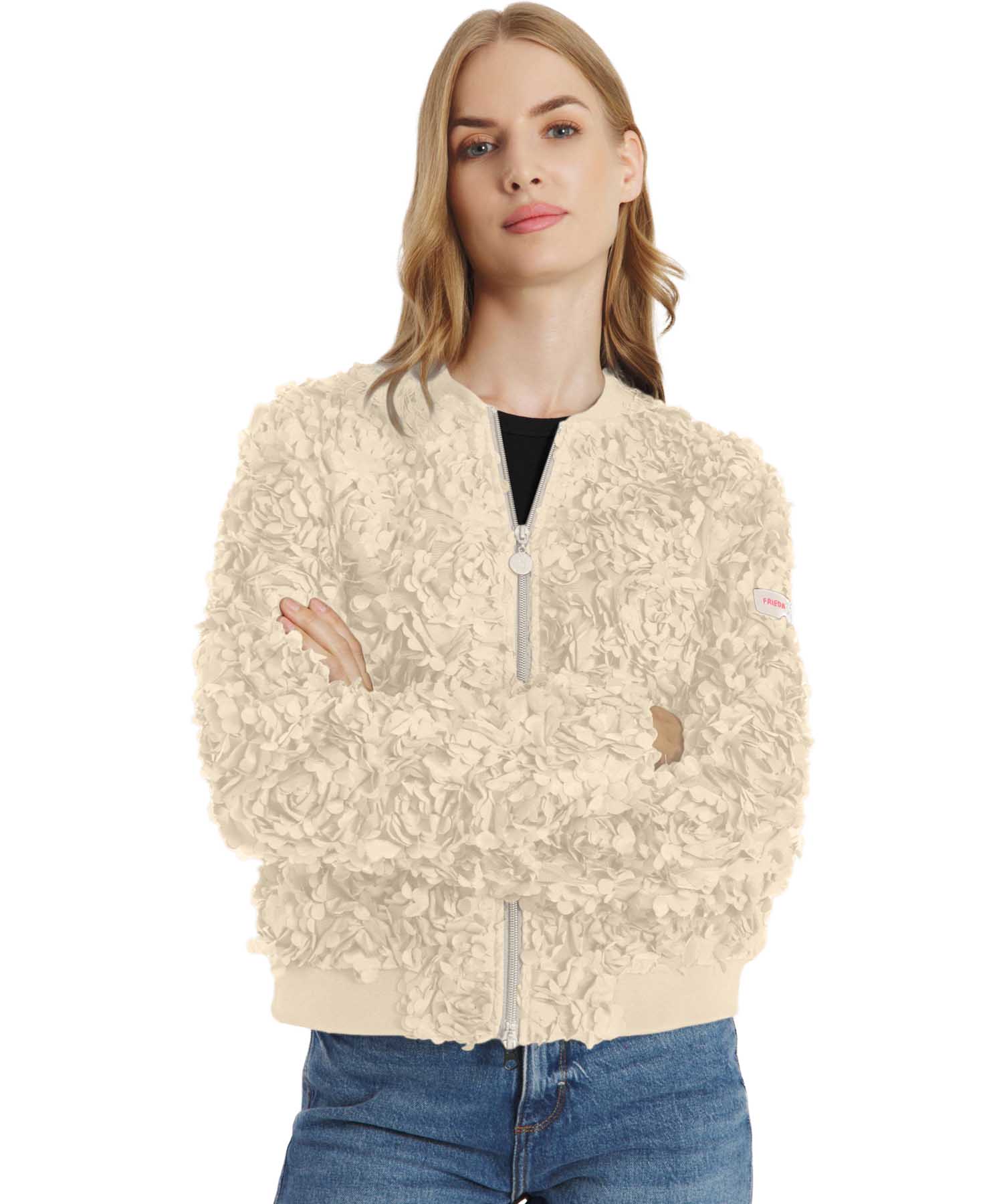 Frieda & Freddies Blouson  – im floralen champagner Look