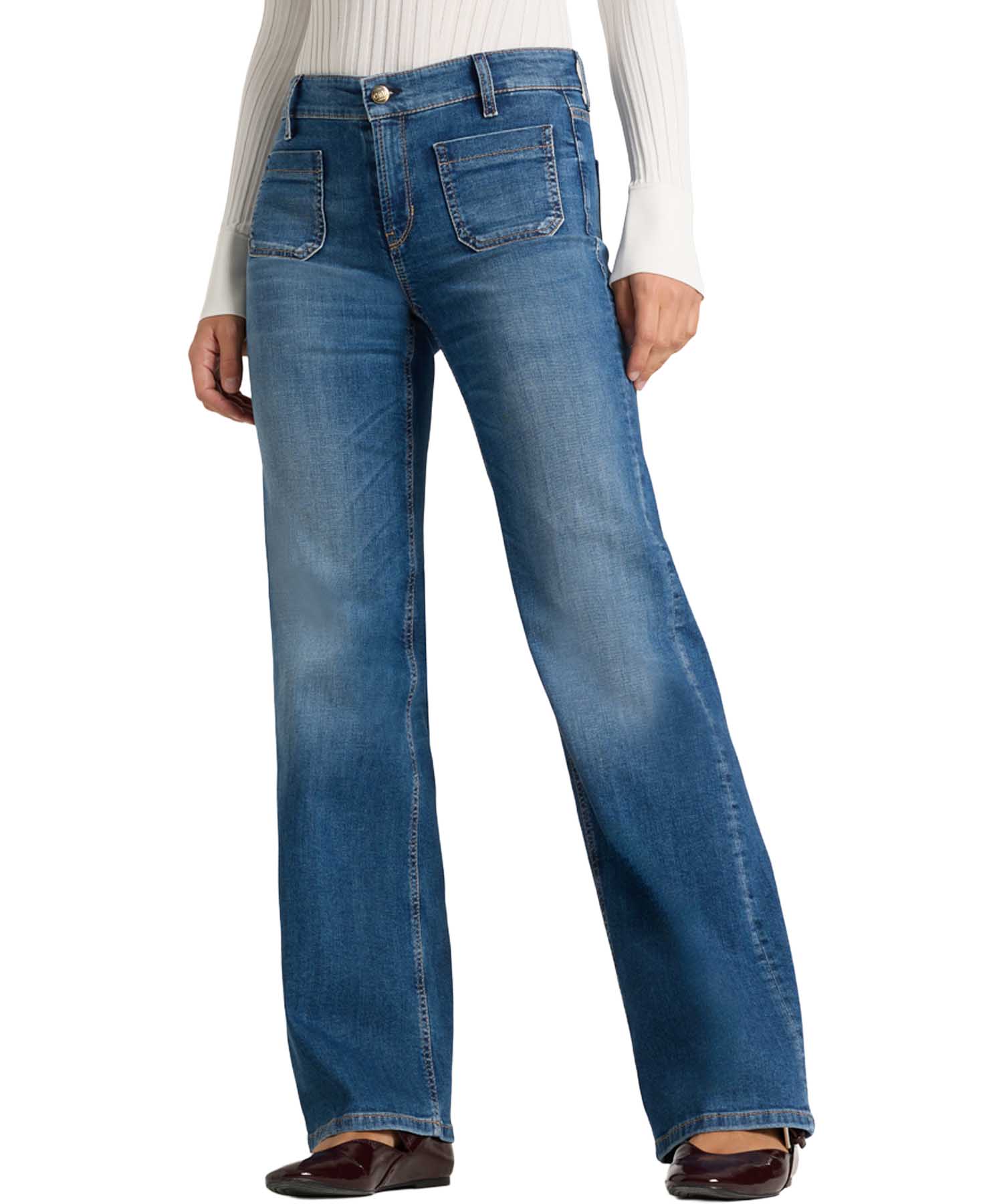 Cambio flared Jeans Amara in feminine contrast | Modehaus Wörmann