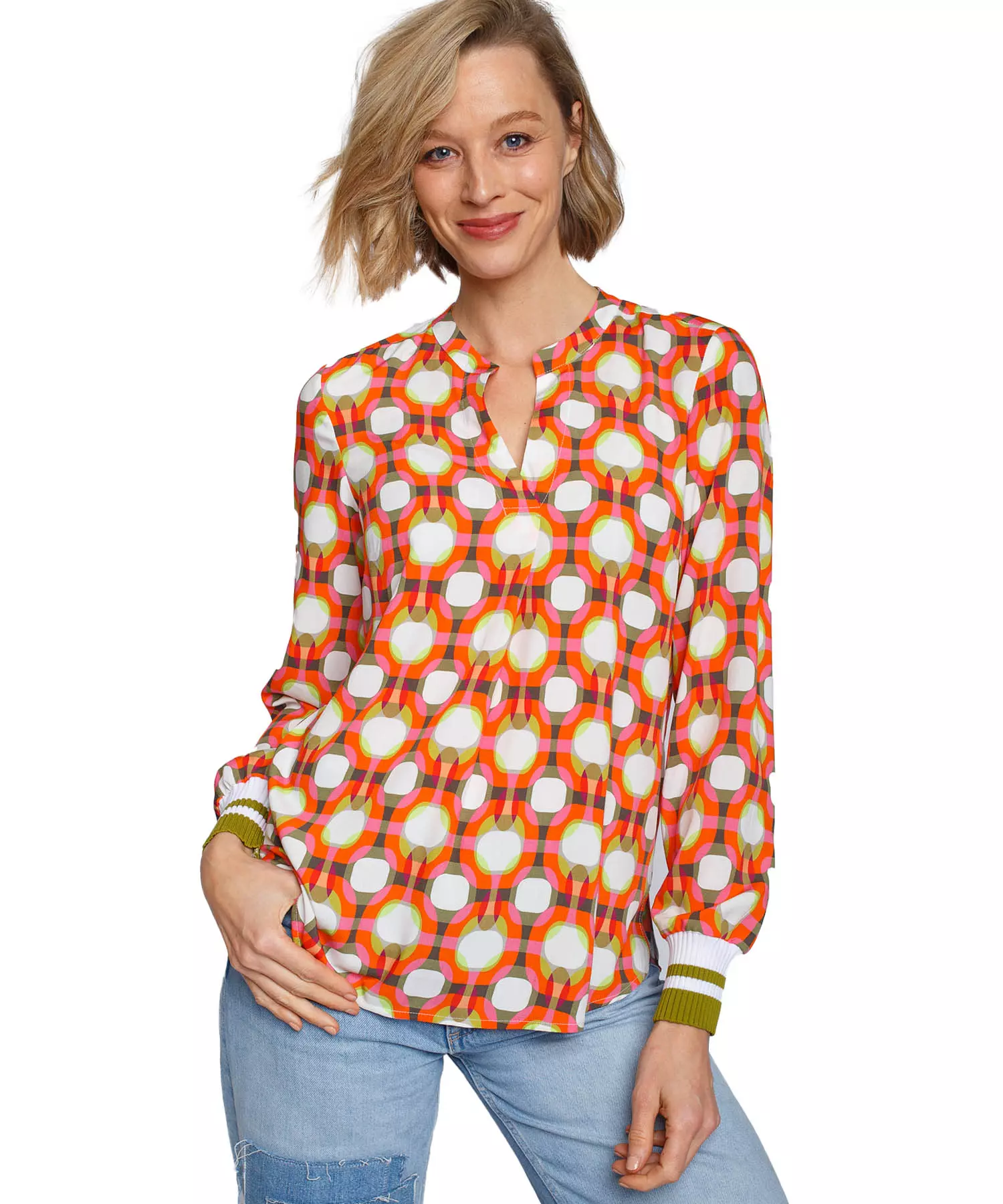 Emily van den Bergh Shirtbluse mit Stehkragen