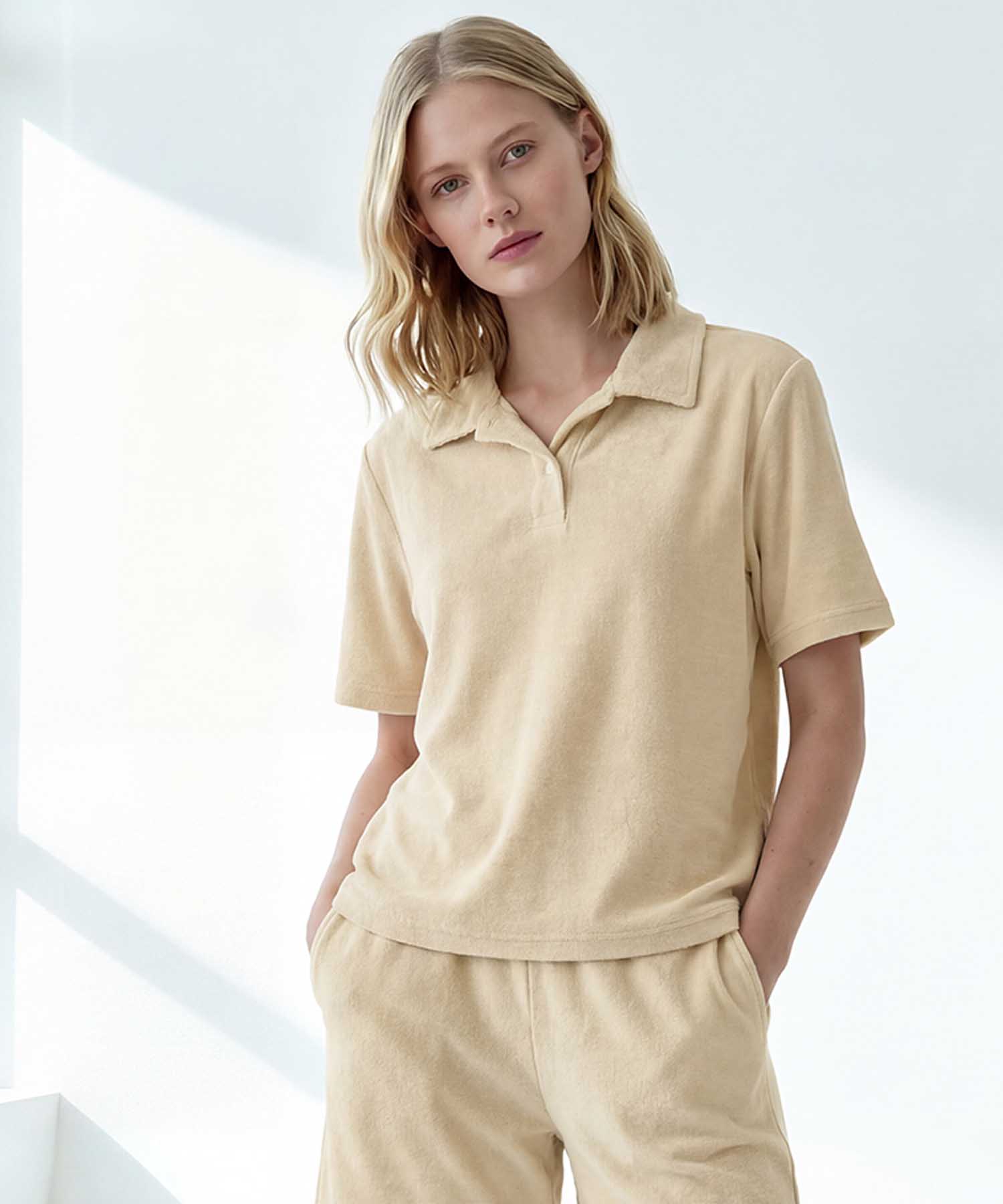 You Too Poloshirt Emma aus Frottier in Sand | Modehaus Wörmann