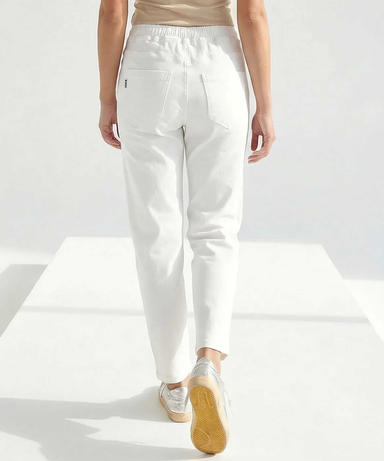 YOU TWO Hose im Materialmix in weiss