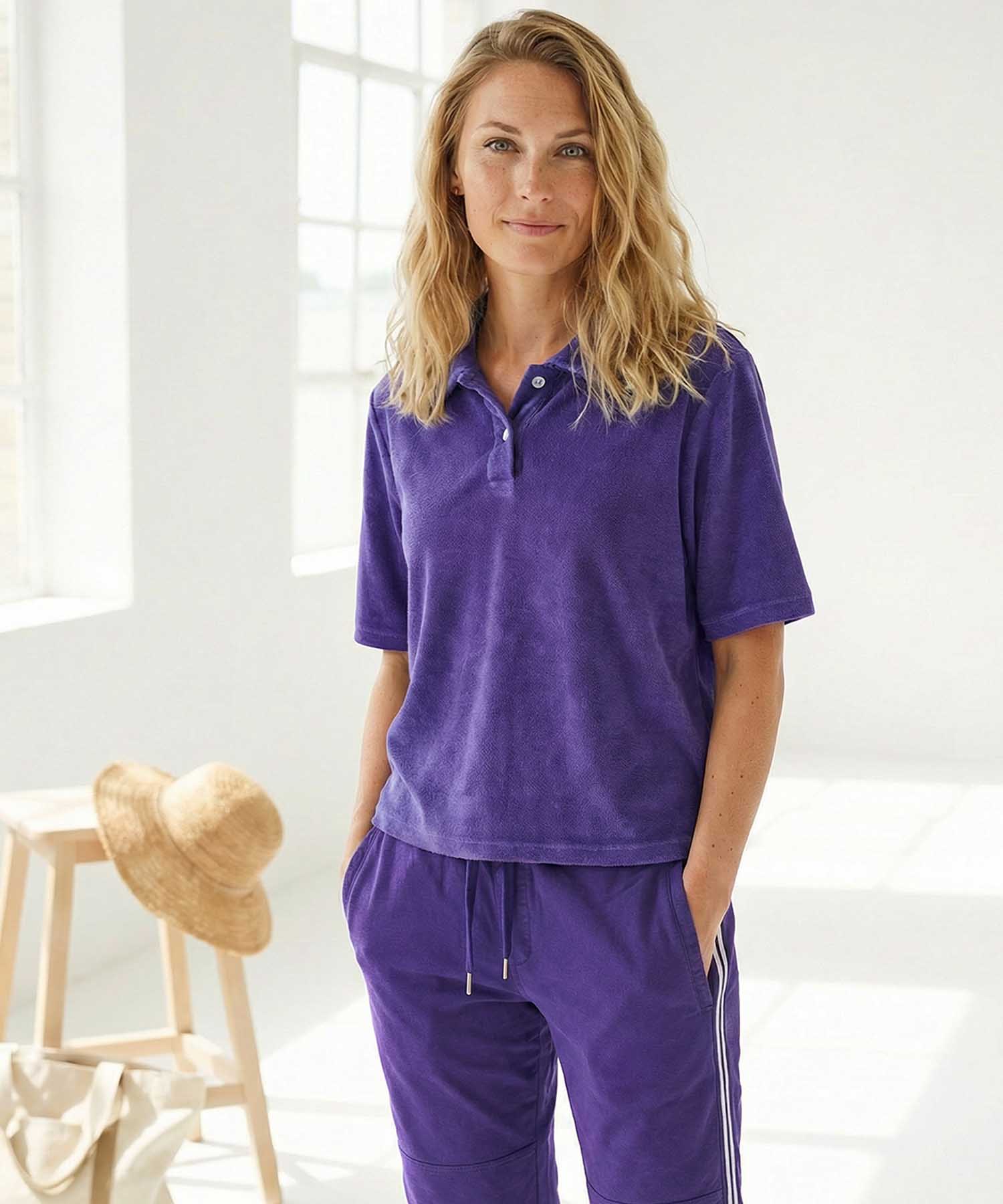 You Too Poloshirt Emma aus Frottier in Mulberry | Modehaus Wörmann
