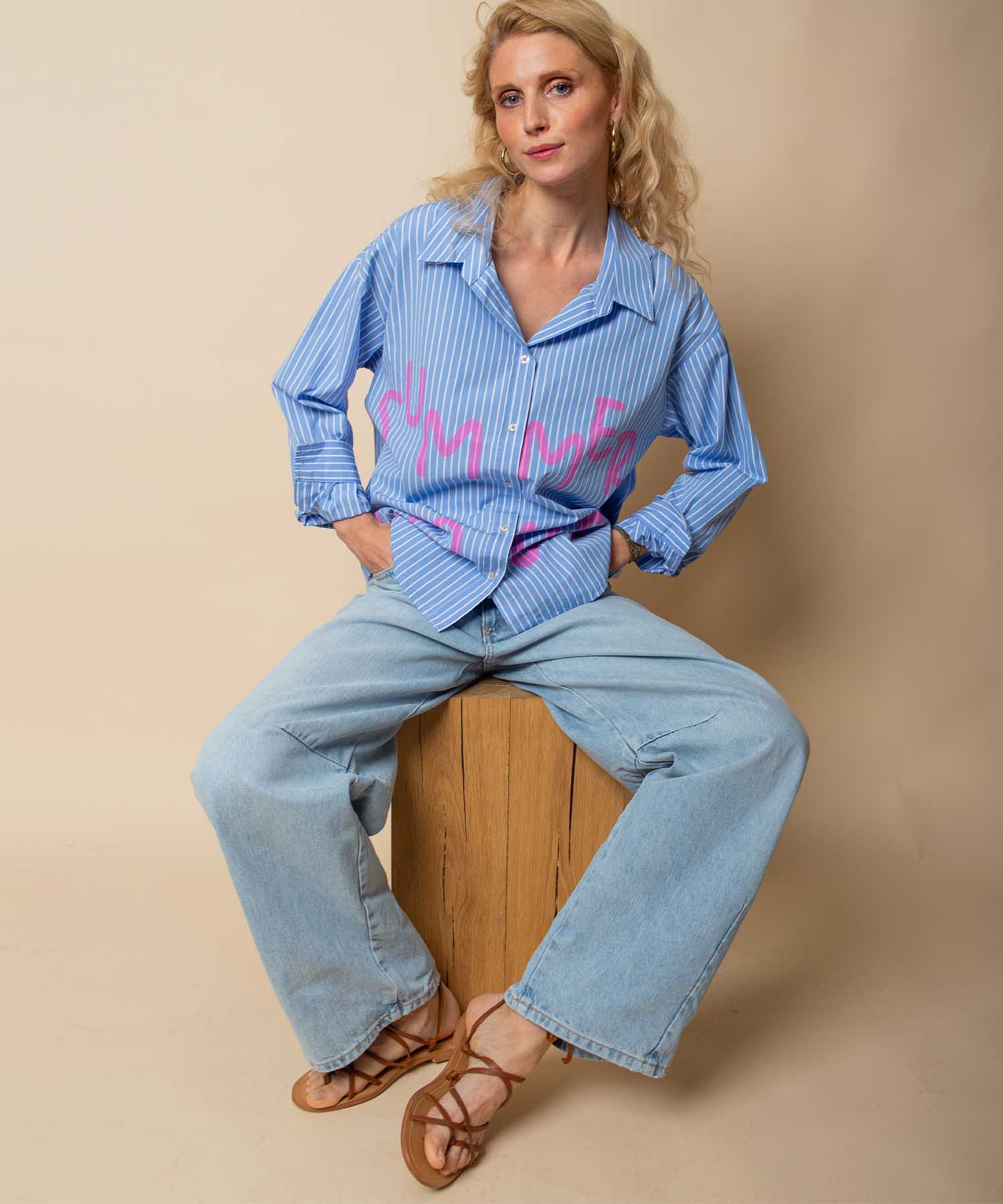 Emily van den Bergh Oversized Hemdbluse aus Baumwolle im Streifenmuster | Modehaus Wörmann