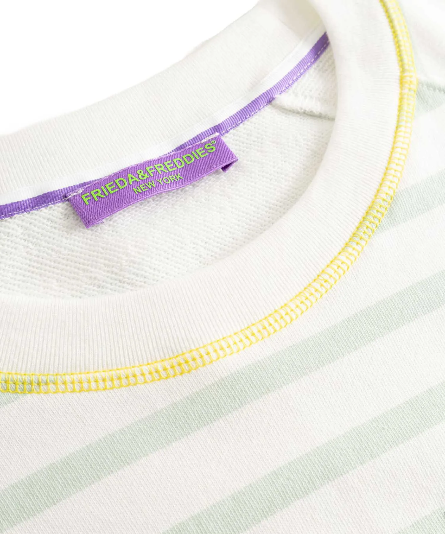 Frieda & Freddies Sweatshirt  – Gestreift mit Herz & Miami Beach Club Print